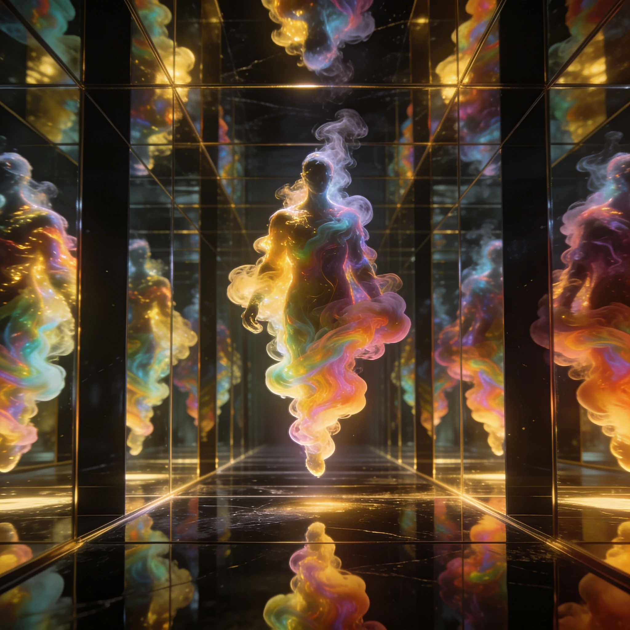 Абстрактная скульптура из дыма — Seedream 4.5 промт