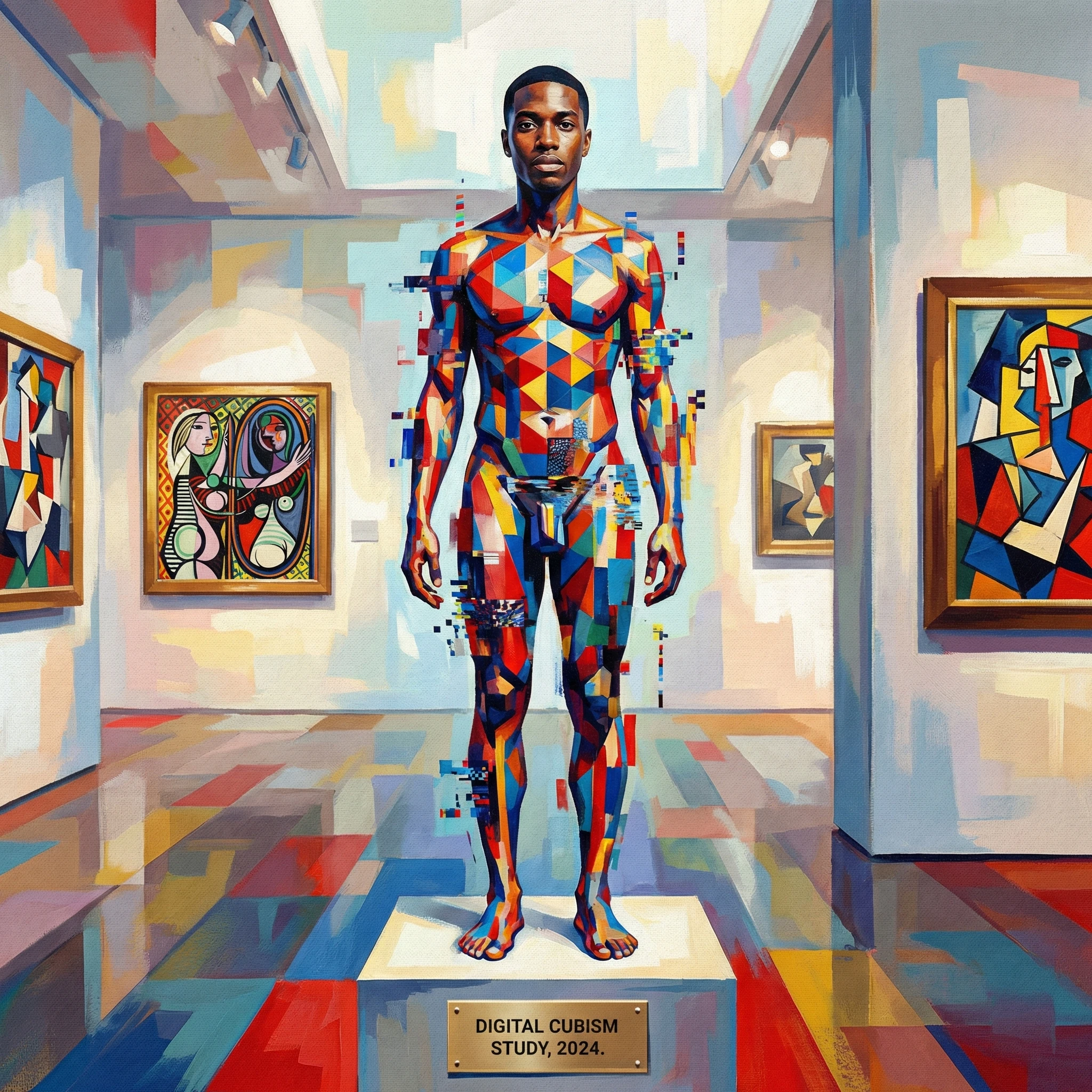 Абстрактный стиль «Цифровой кубизм» — Nano Banana Pro промт