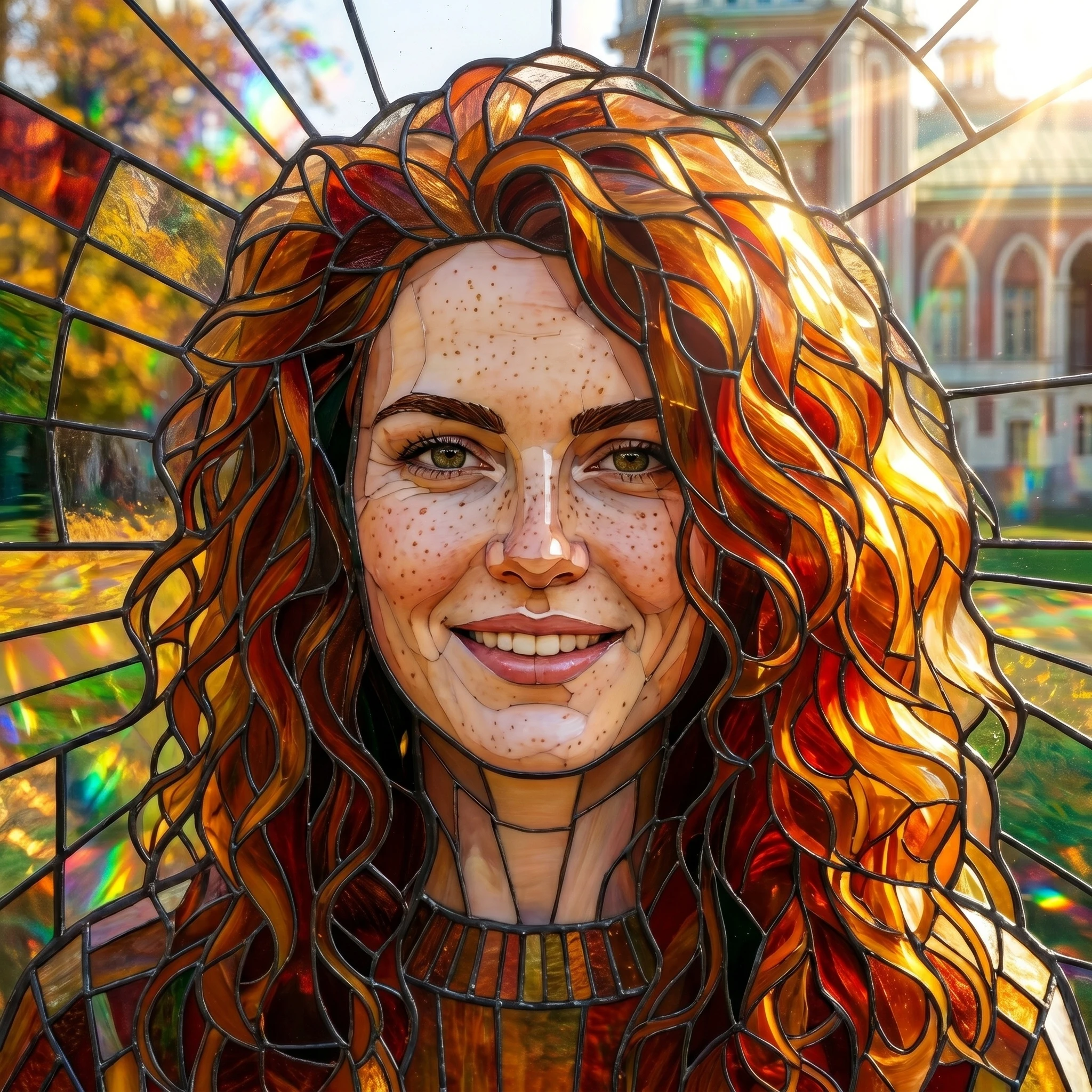 Абстрактный витраж: Душа — Nano Banana Pro промт