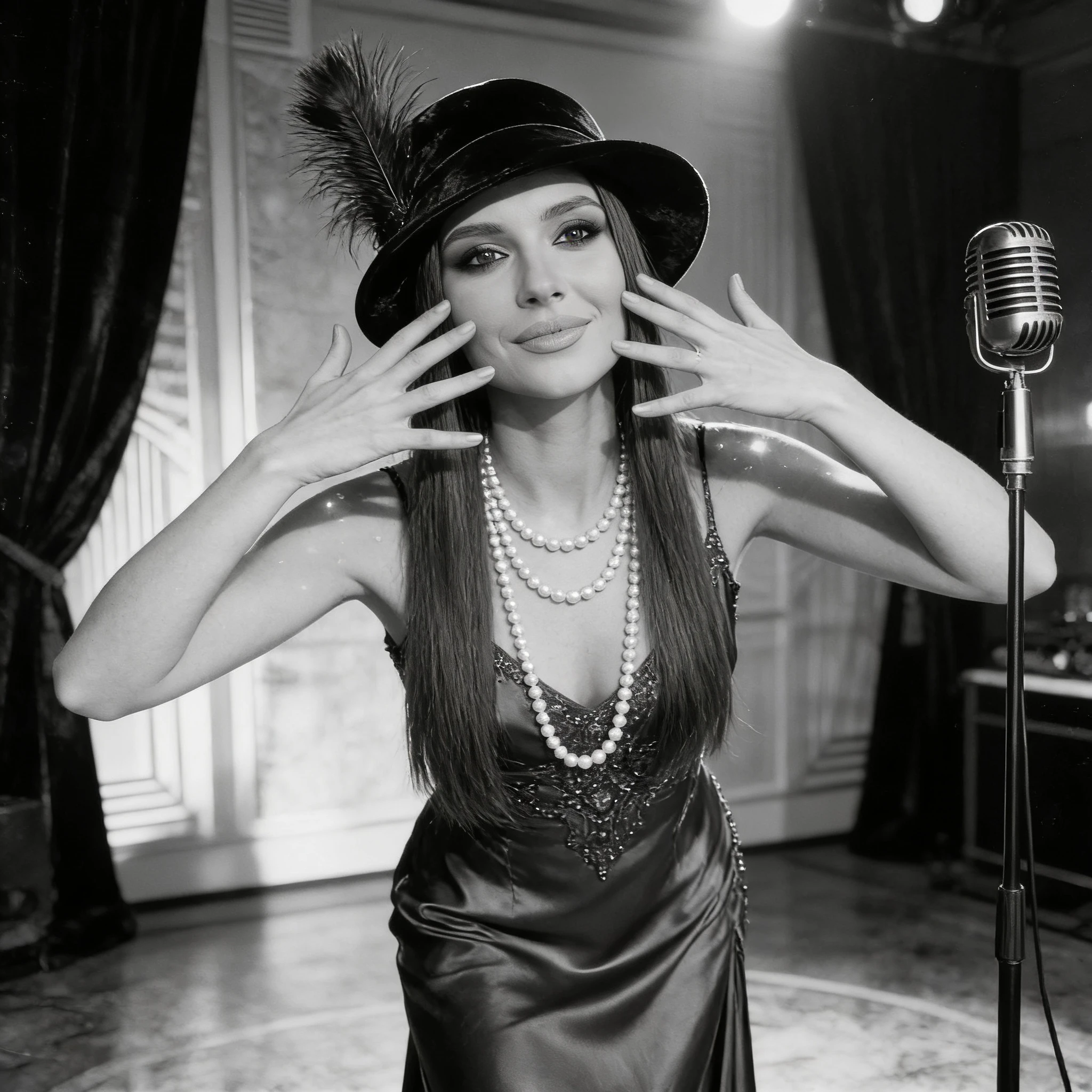 Актриса немого кино 1920-х — Seedream 4.5 промт