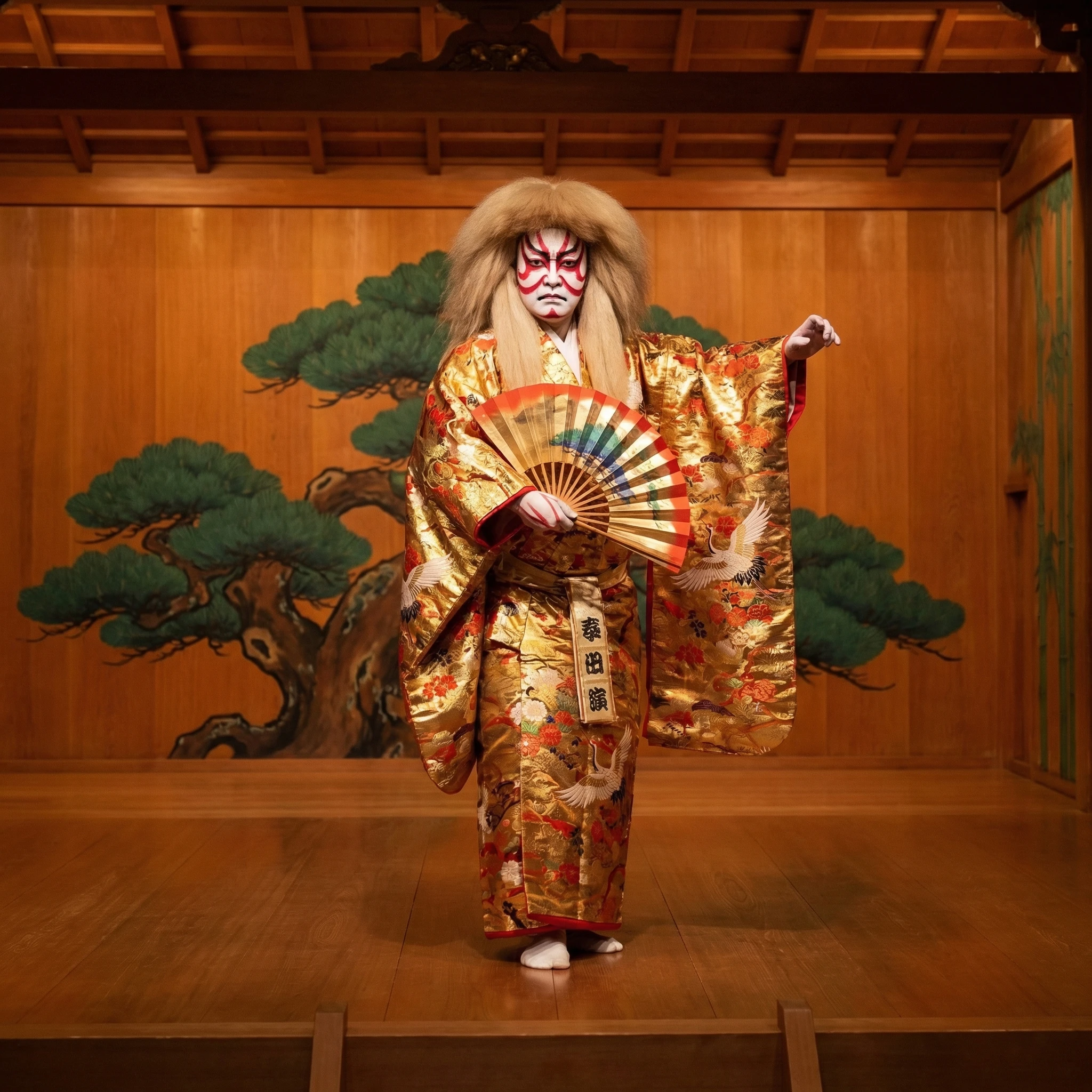 Актёр театра Кабуки — Nano Banana Pro промт