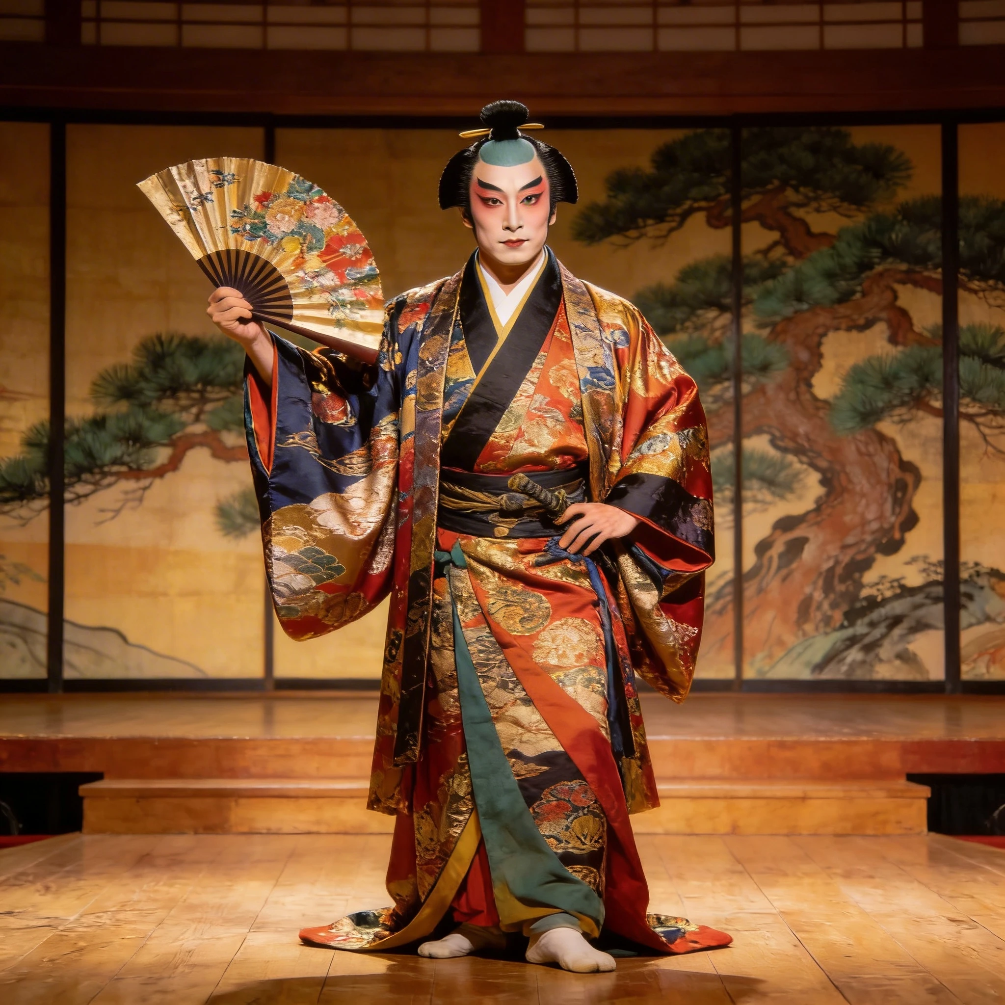 Актёр театра Кабуки — Seedream 4.5 промт