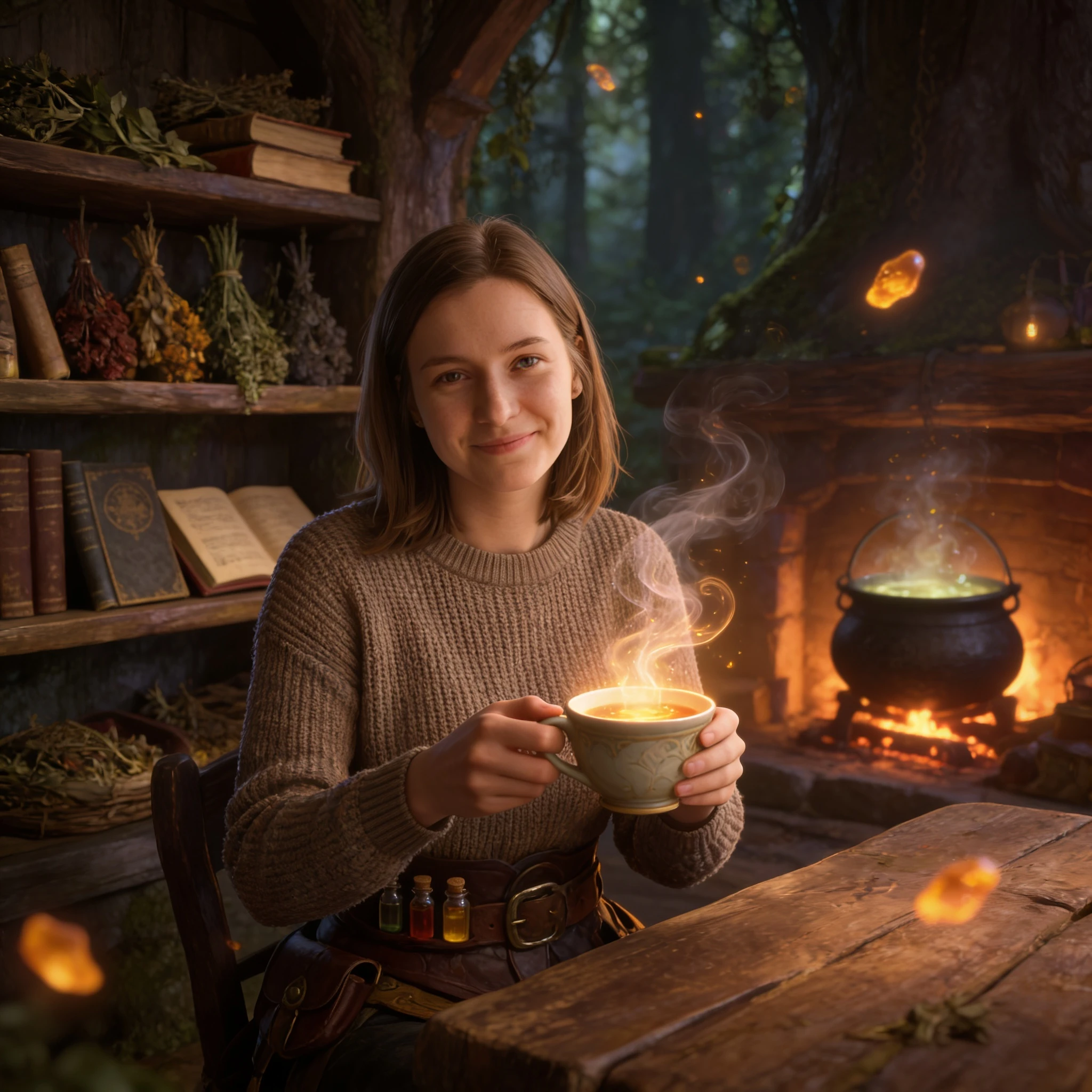 Алхимик уютной хижины — Seedream 4.5 промт