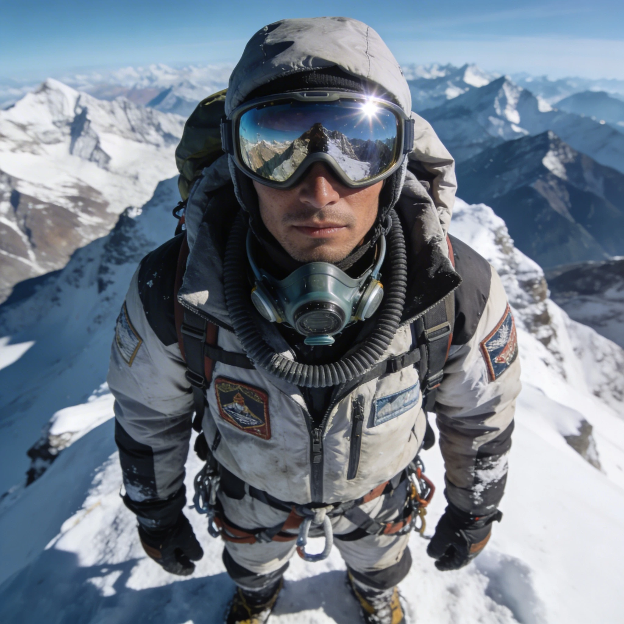 Альпинист на вершине Эвереста — Seedream 4.5 промт