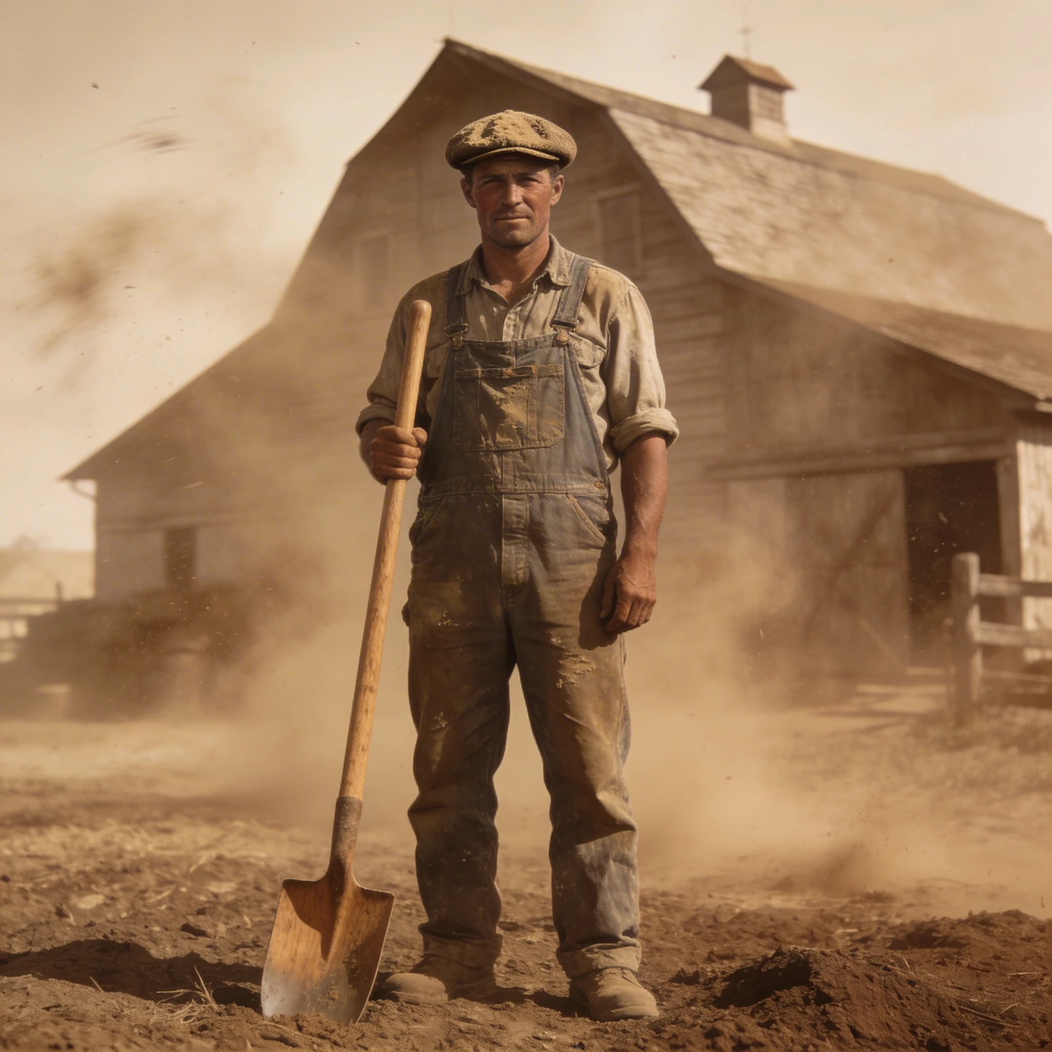 Американский фермер эпохи Депрессии — Seedream 4.5 промт
