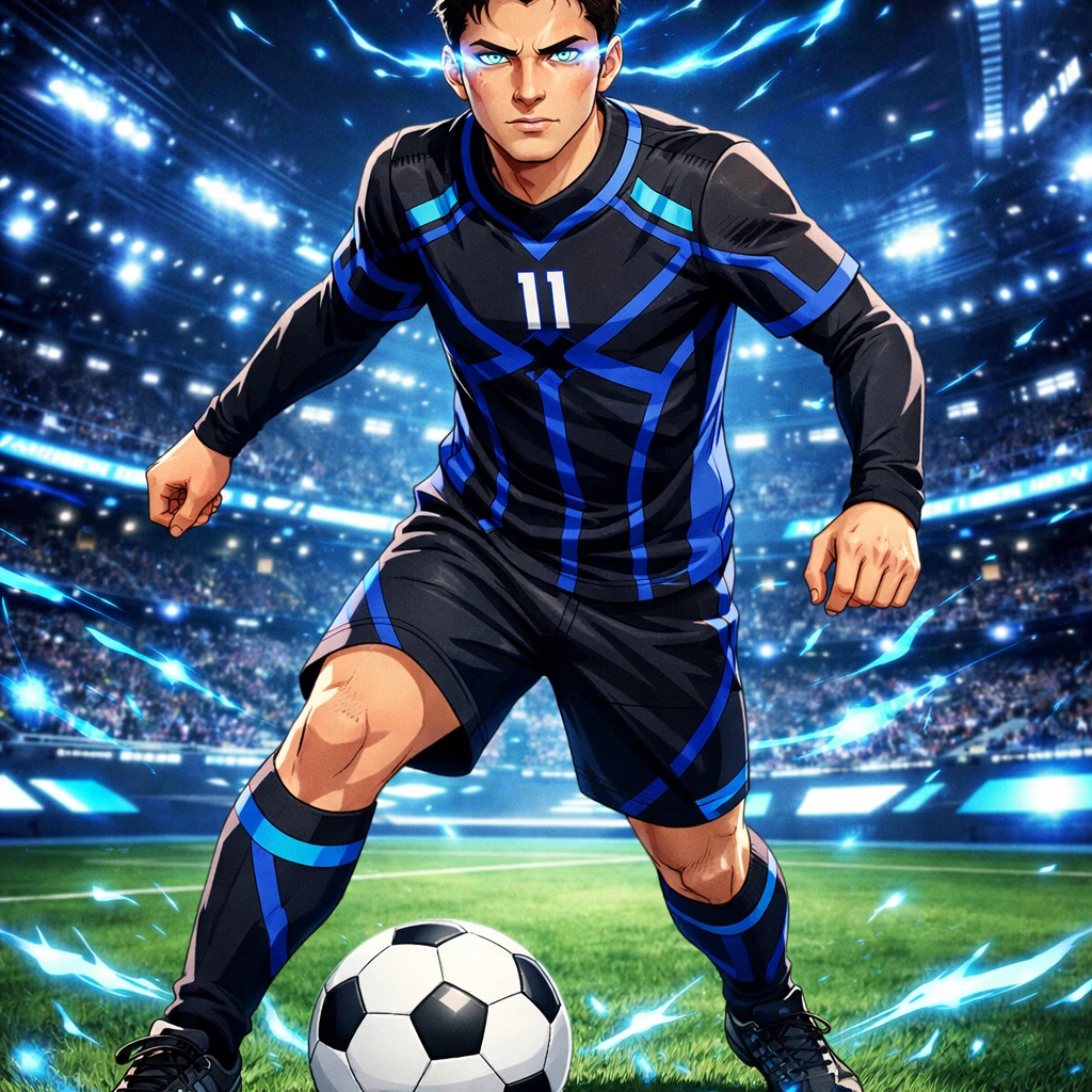 Аниме-герой в стиле Blue Lock — GPT Image 1.5 промт