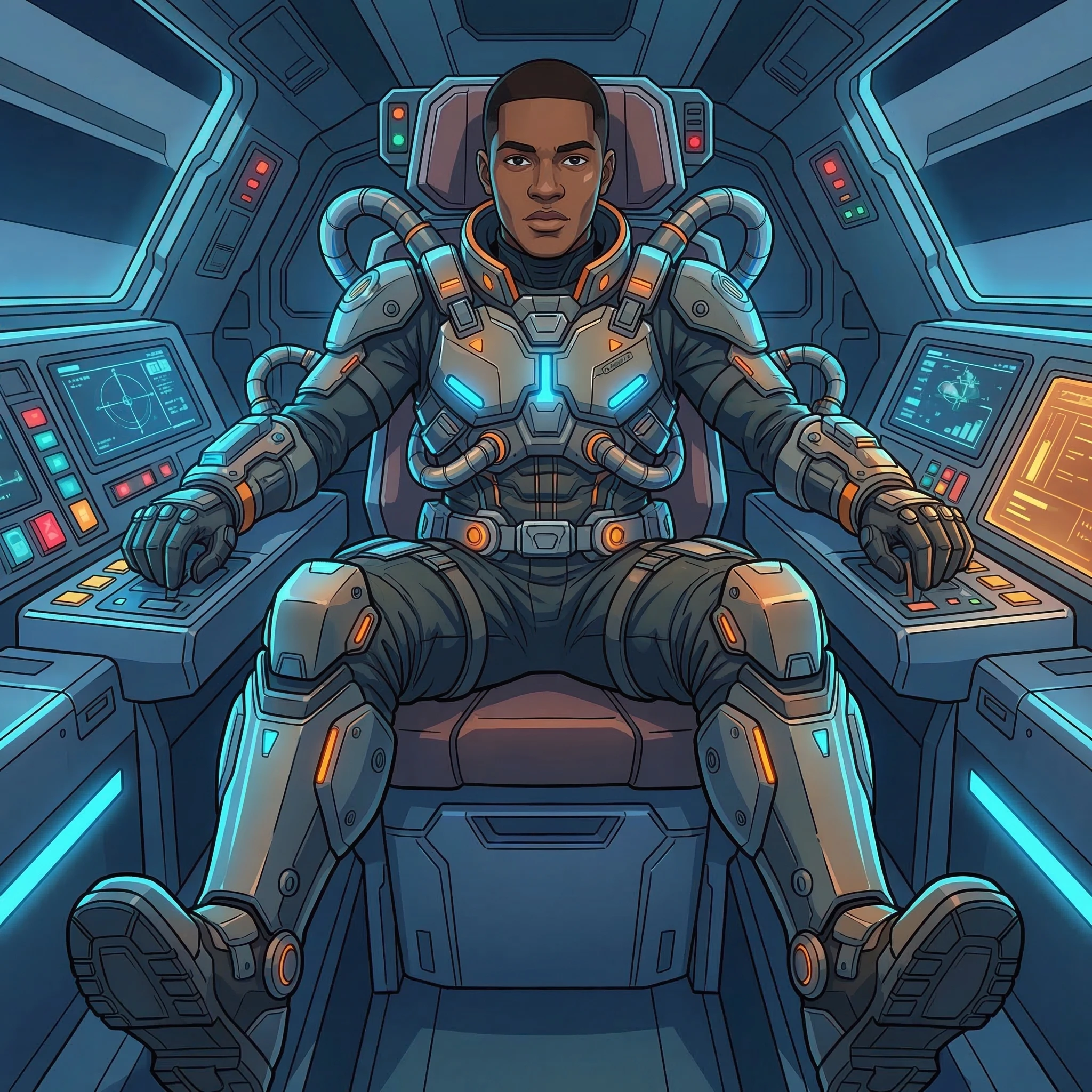 Аниме-пилот меха-робота — Nano Banana Pro промт