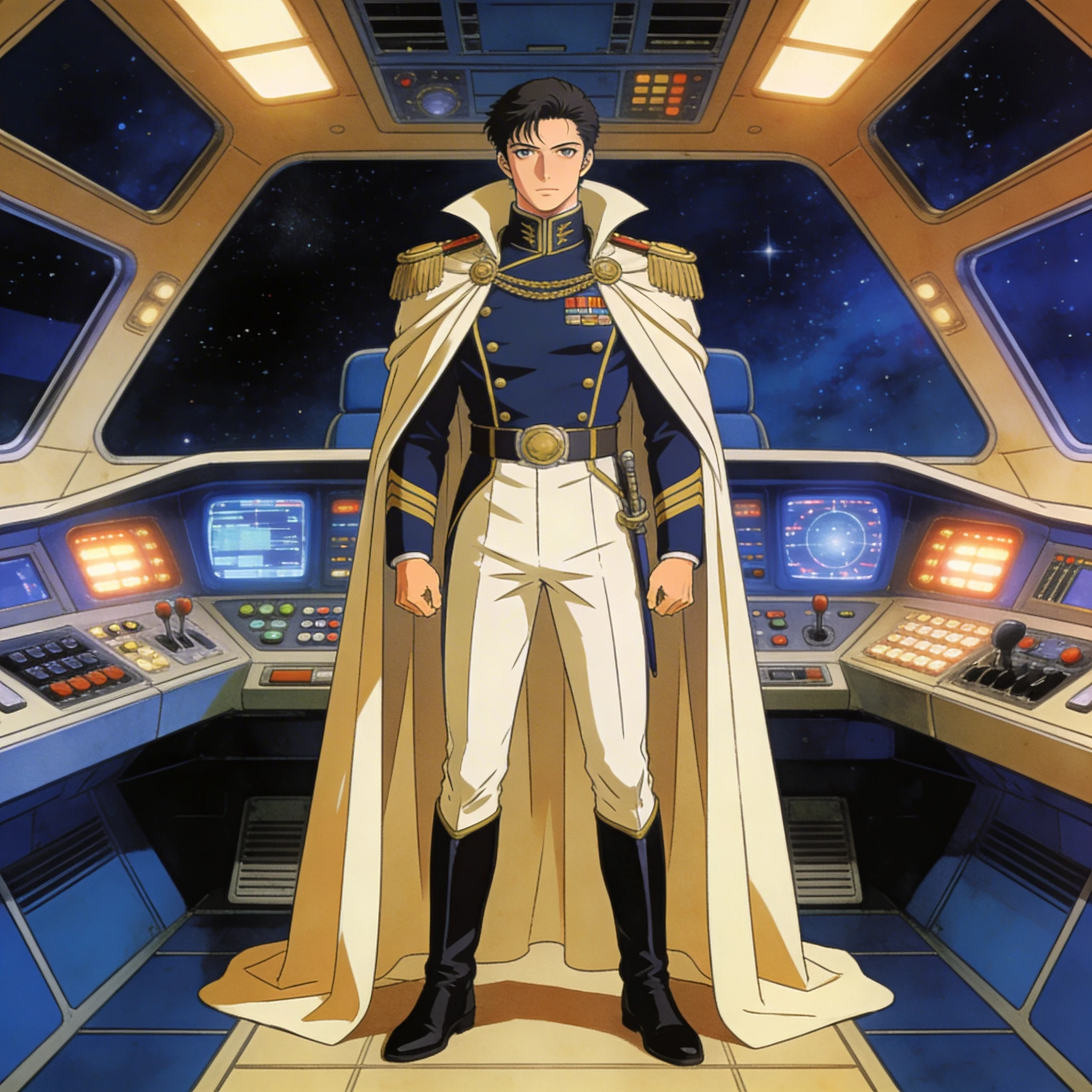 Аниме-стиль 70-х: Космическая опера — Seedream 4.5 промт