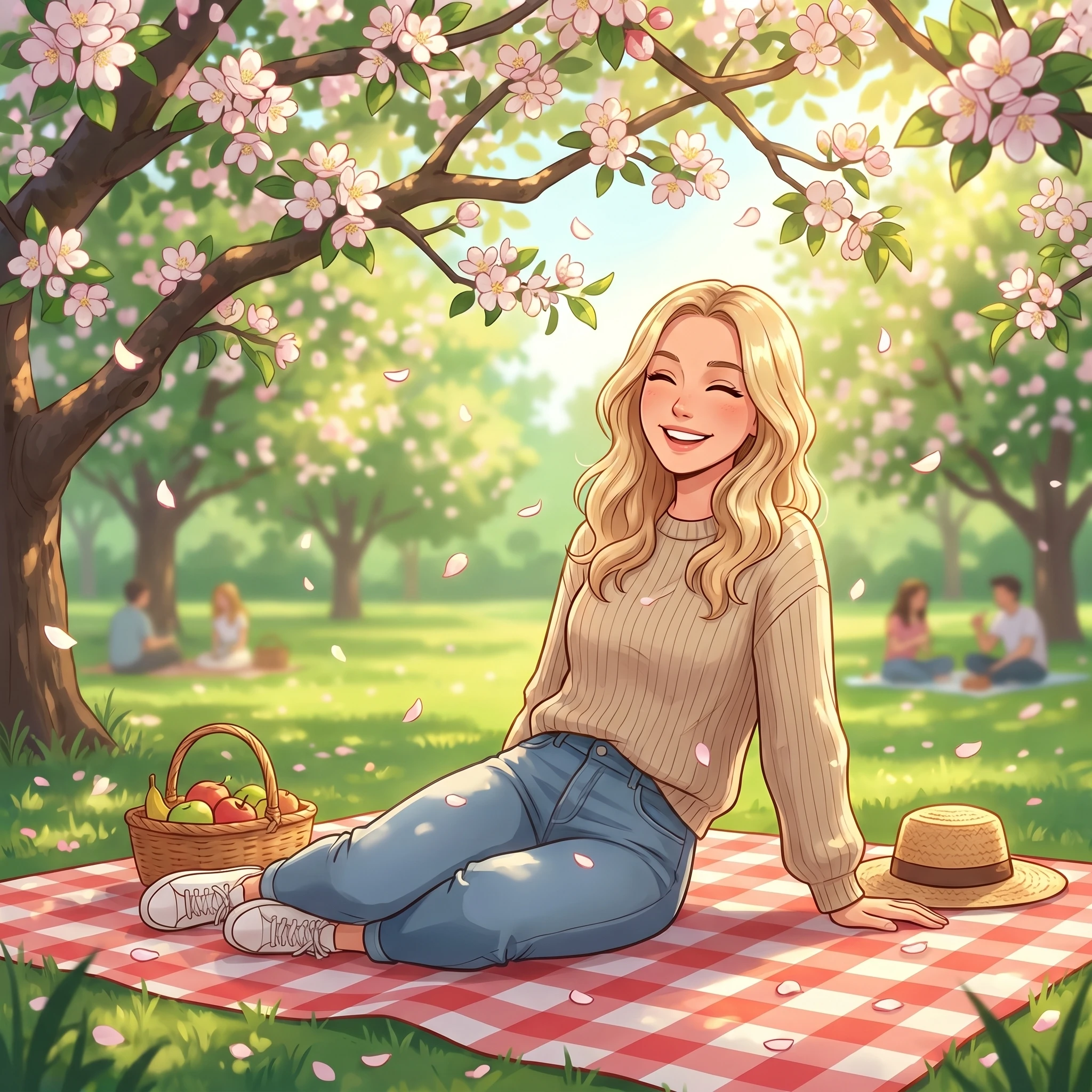 Аниме Весна: Цветущий Сад — Nano Banana Pro промт