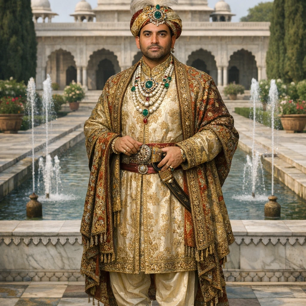 Аристократ эпохи Великих Моголов — GPT Image 1.5 промт