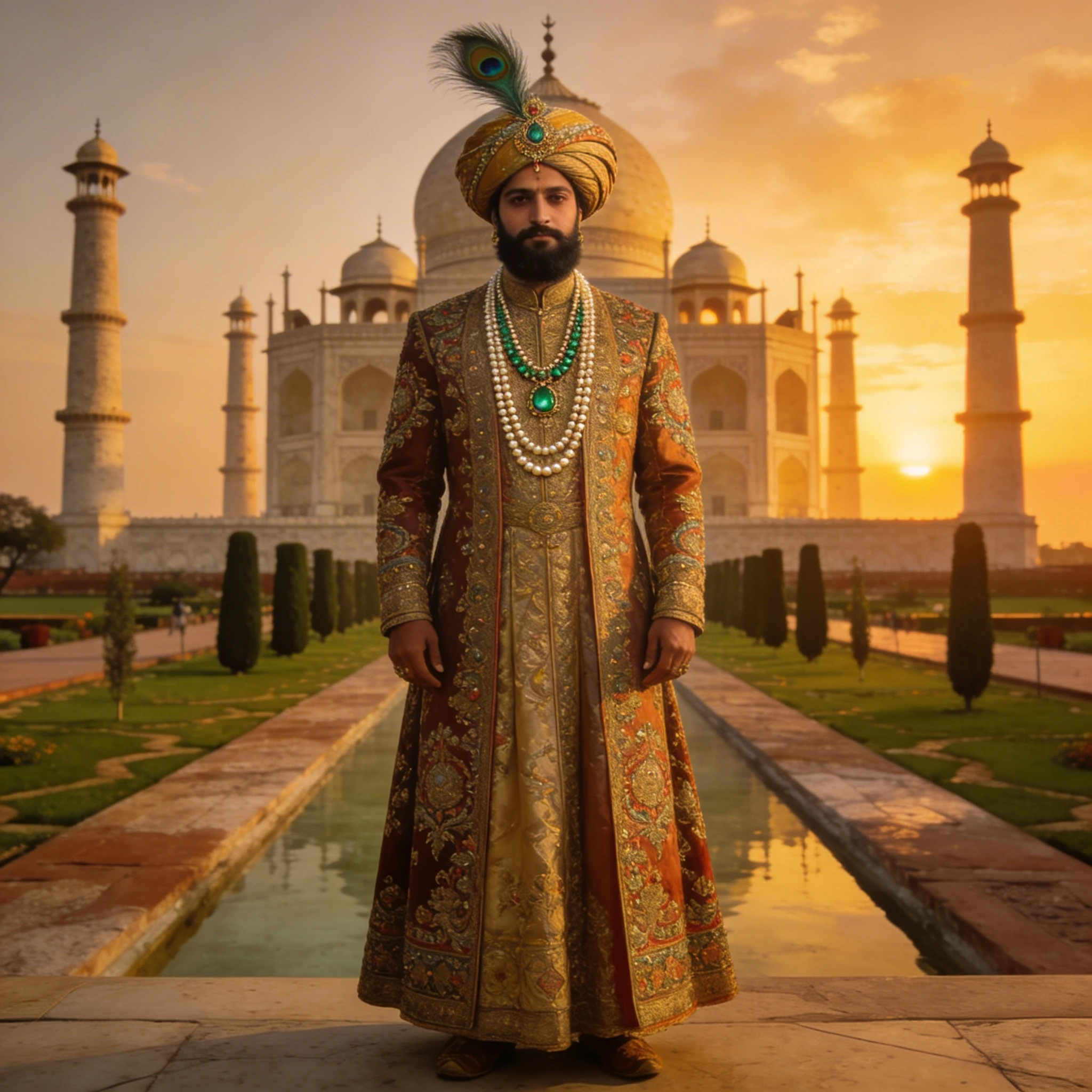 Аристократ эпохи Великих Моголов — Seedream 4.5 промт
