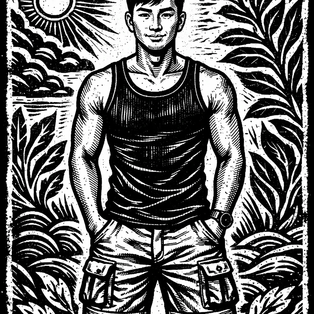 Арт-стиль: Линогравюра — GPT Image 1.5 промт