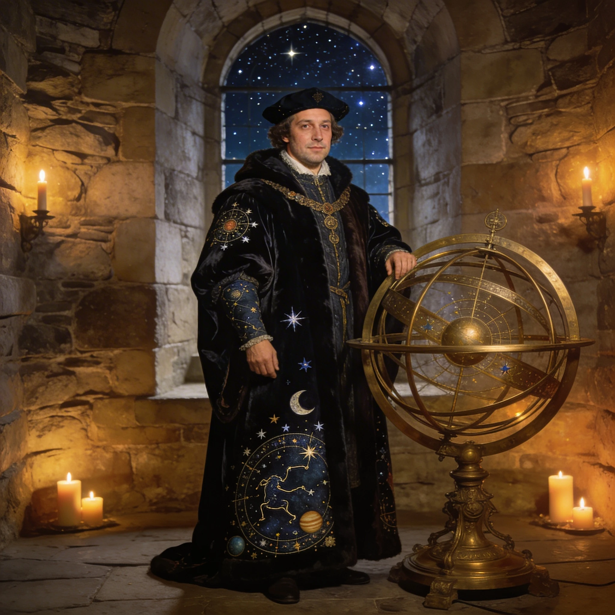 Астролог в обсерватории эпохи Возрождения — Seedream 4.5 промт