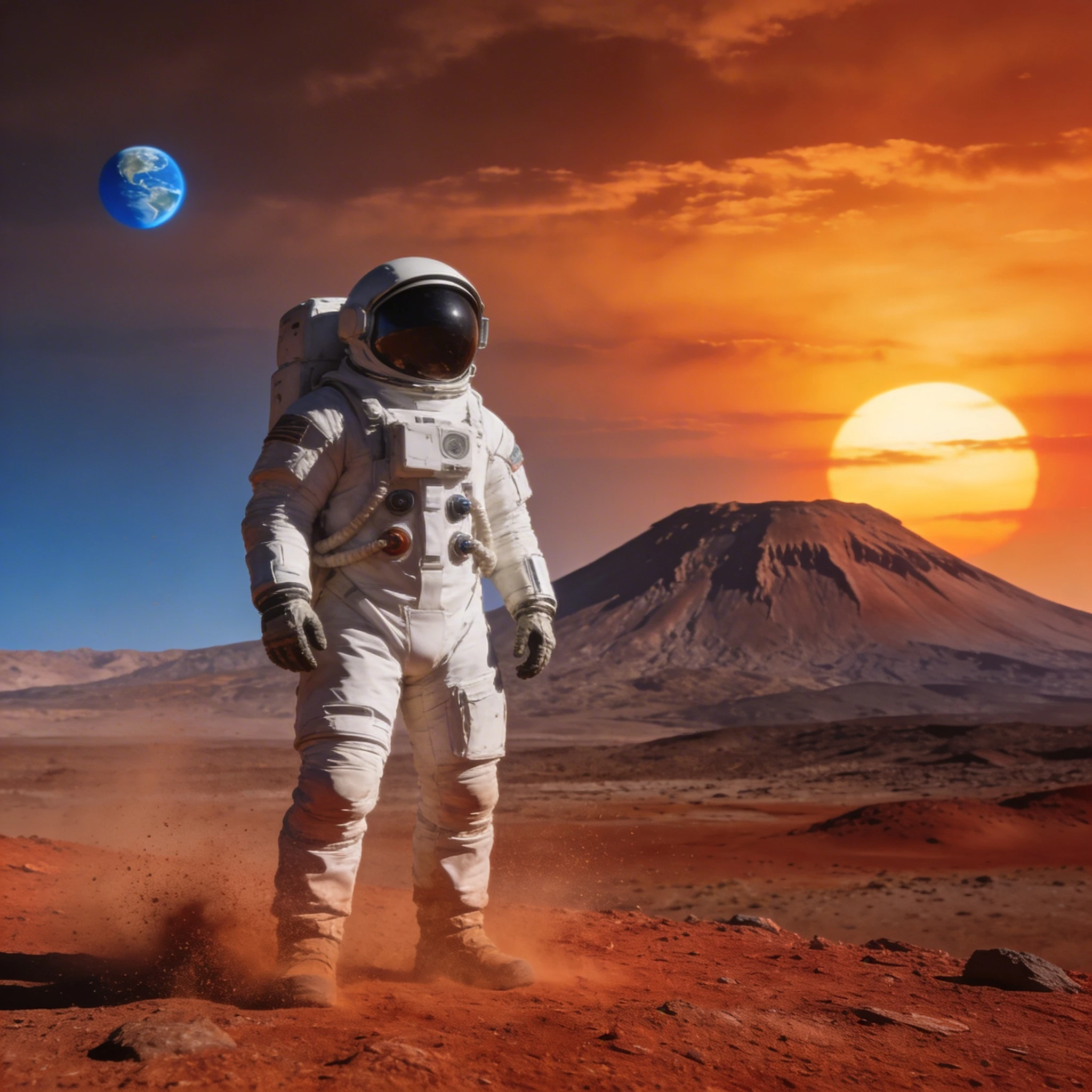 Астронавт на поверхности Марса — Seedream 4.5 промт