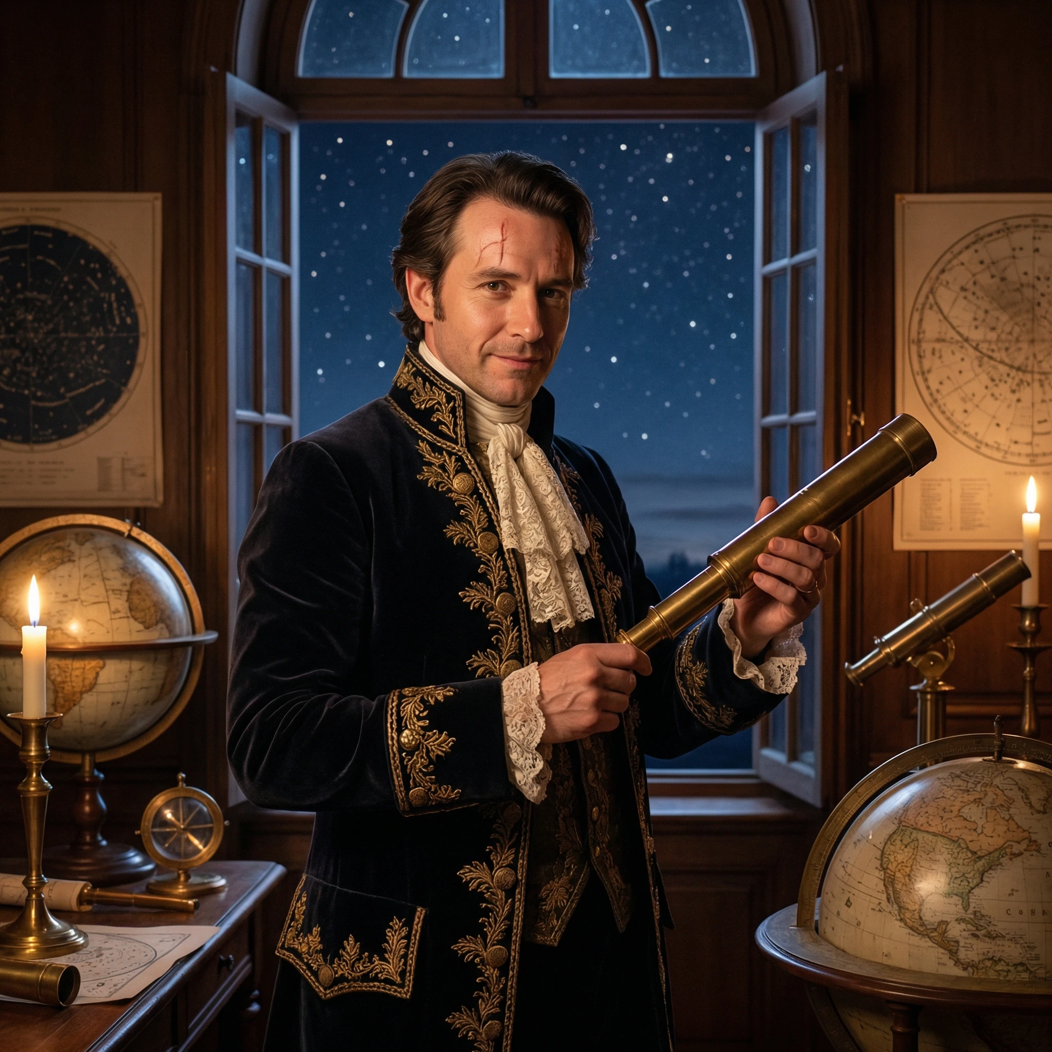 Астроном эпохи Просвещения — Nano Banana Pro промт