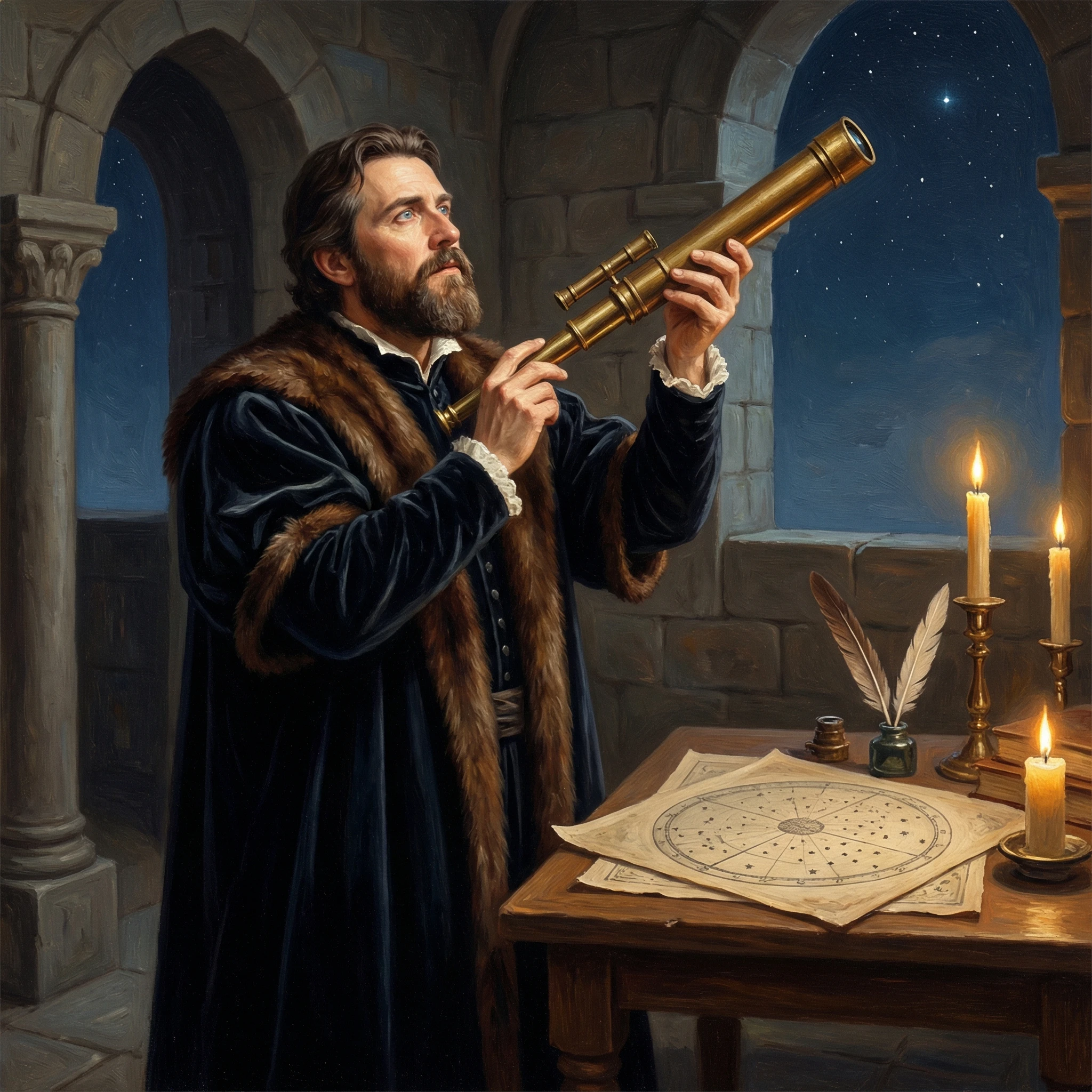 Астроном эпохи Возрождения — Nano Banana Pro промт
