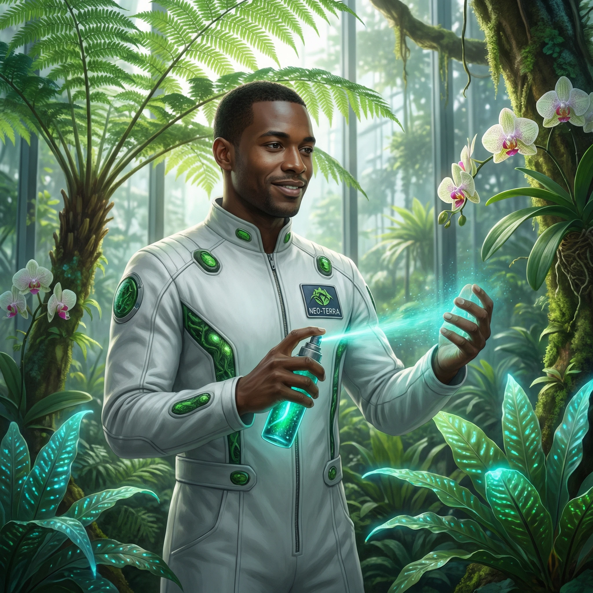 Биотехнологический садовод будущего — Nano Banana Pro промт