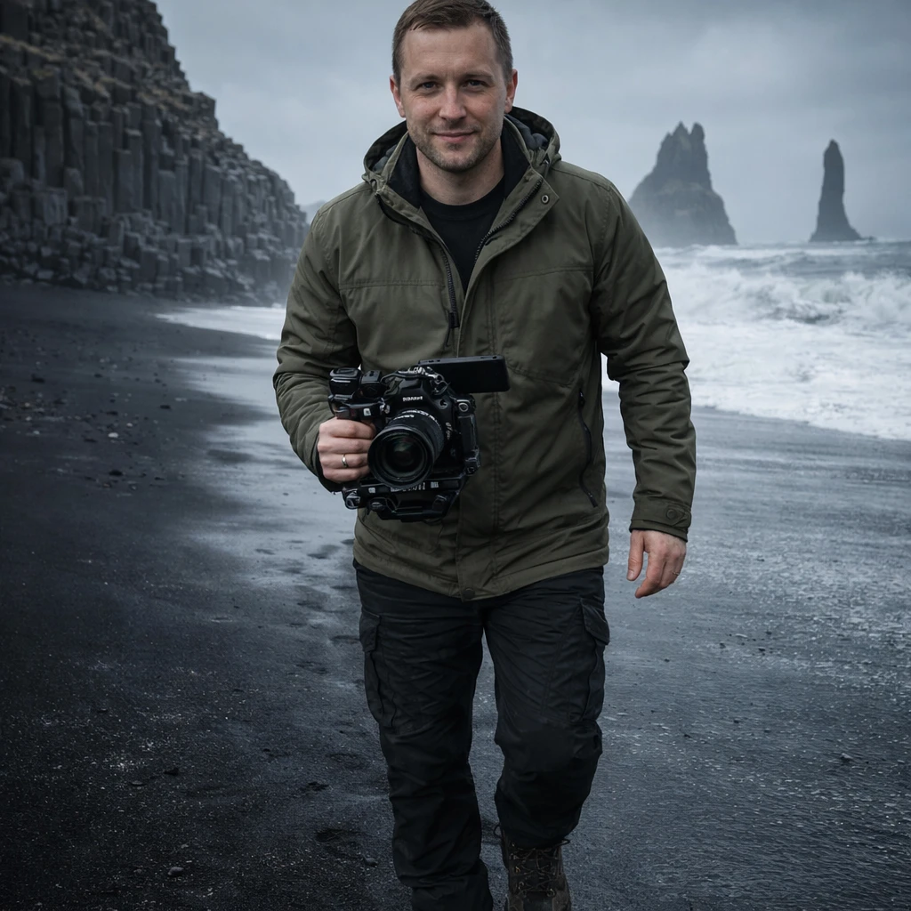 Блогер в Исландии — GPT Image 1.5 промт