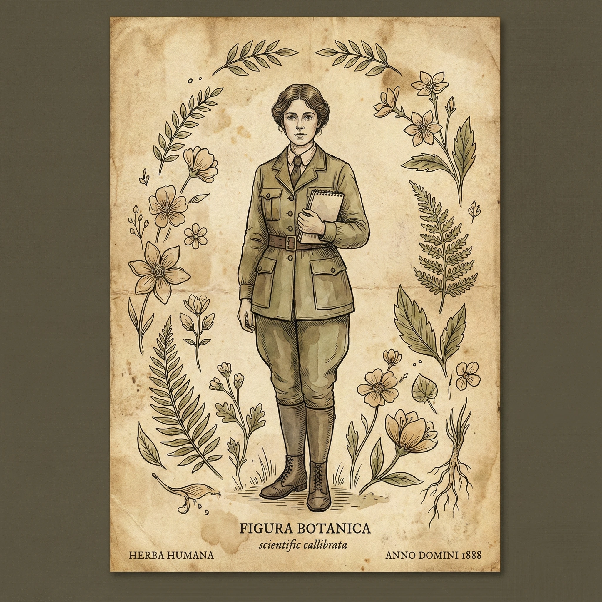 Ботаническая иллюстрация 19 века — Nano Banana Pro промт