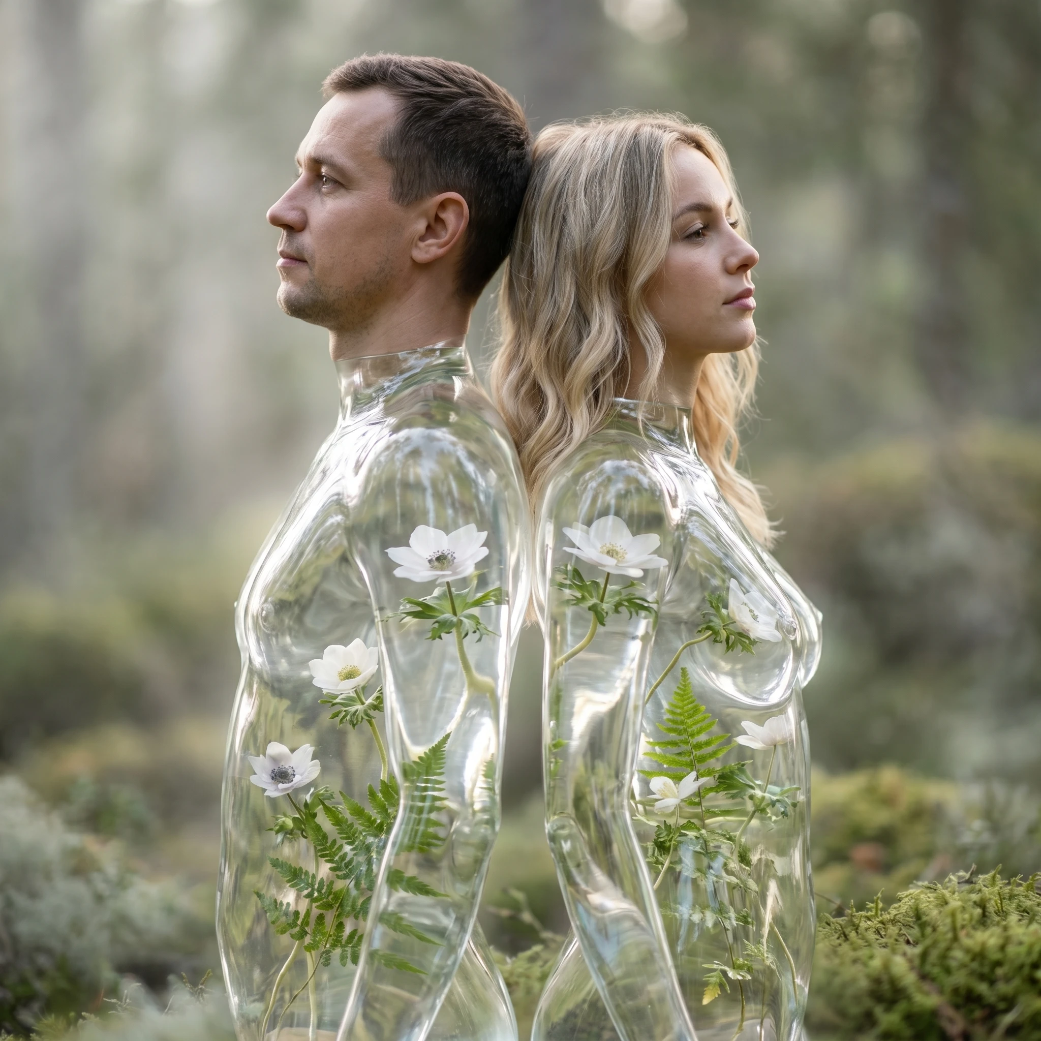 Ботаническое Фэнтези: Стеклянные Души — Nano Banana Pro промт