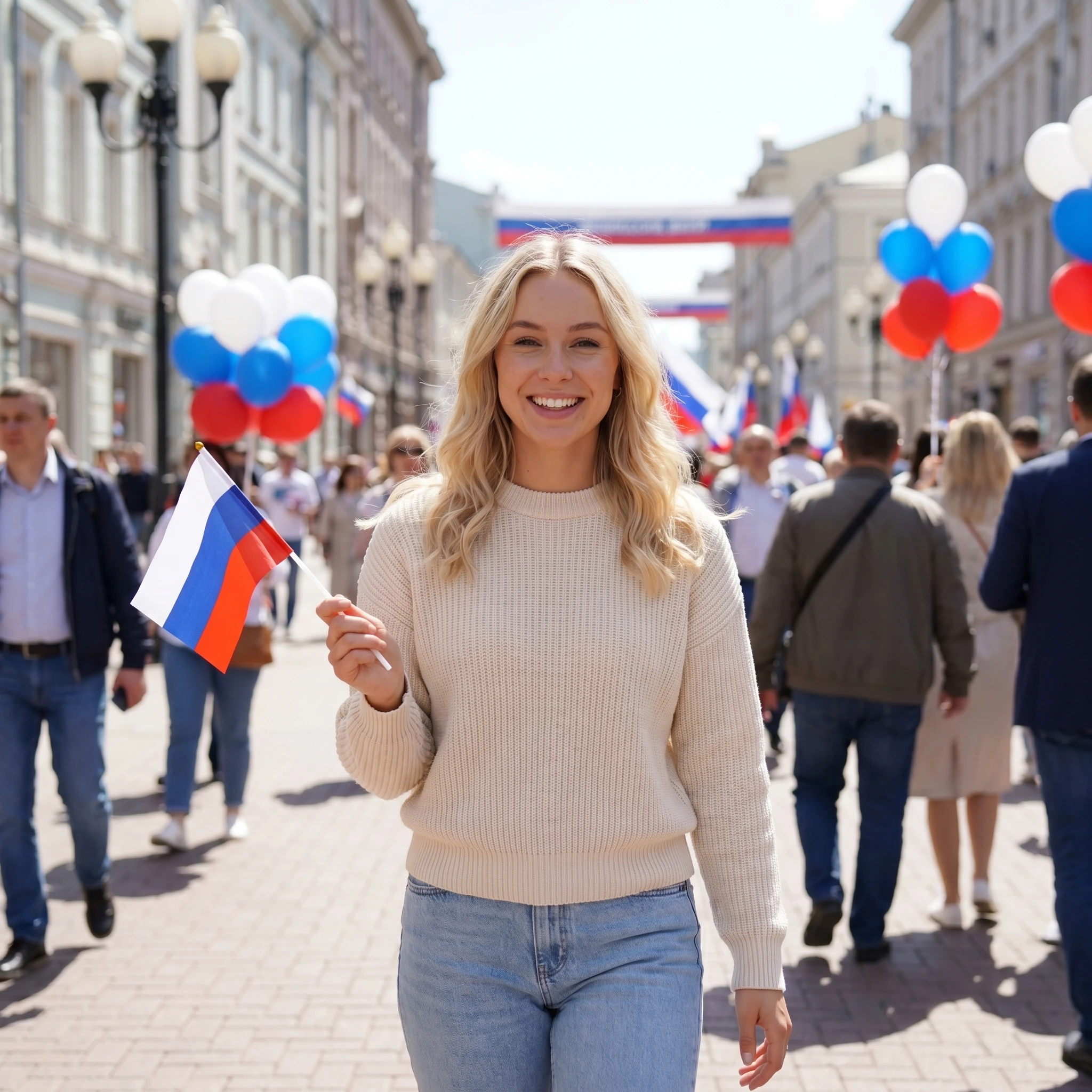 День России: Праздничный Арбат — Nano Banana Pro промт