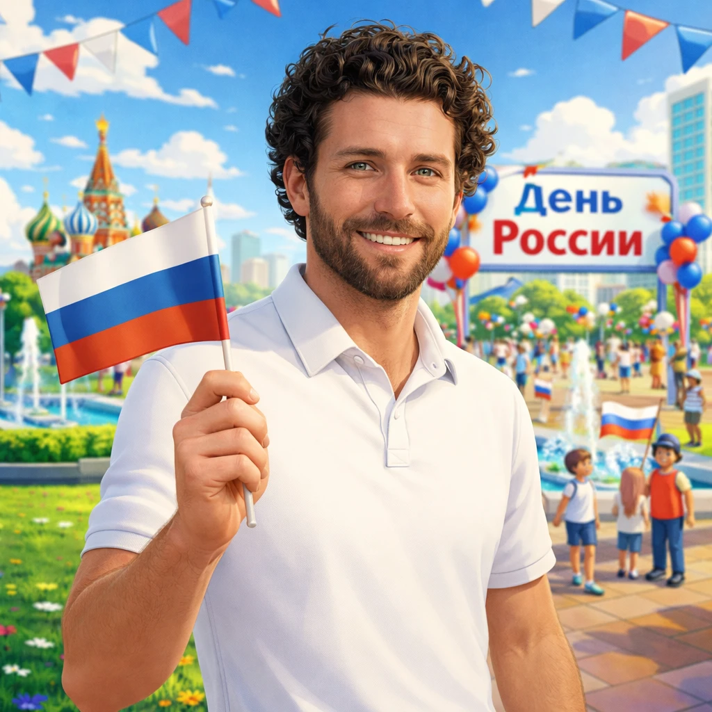 День России: Праздник на площади — GPT Image 1.5 промт