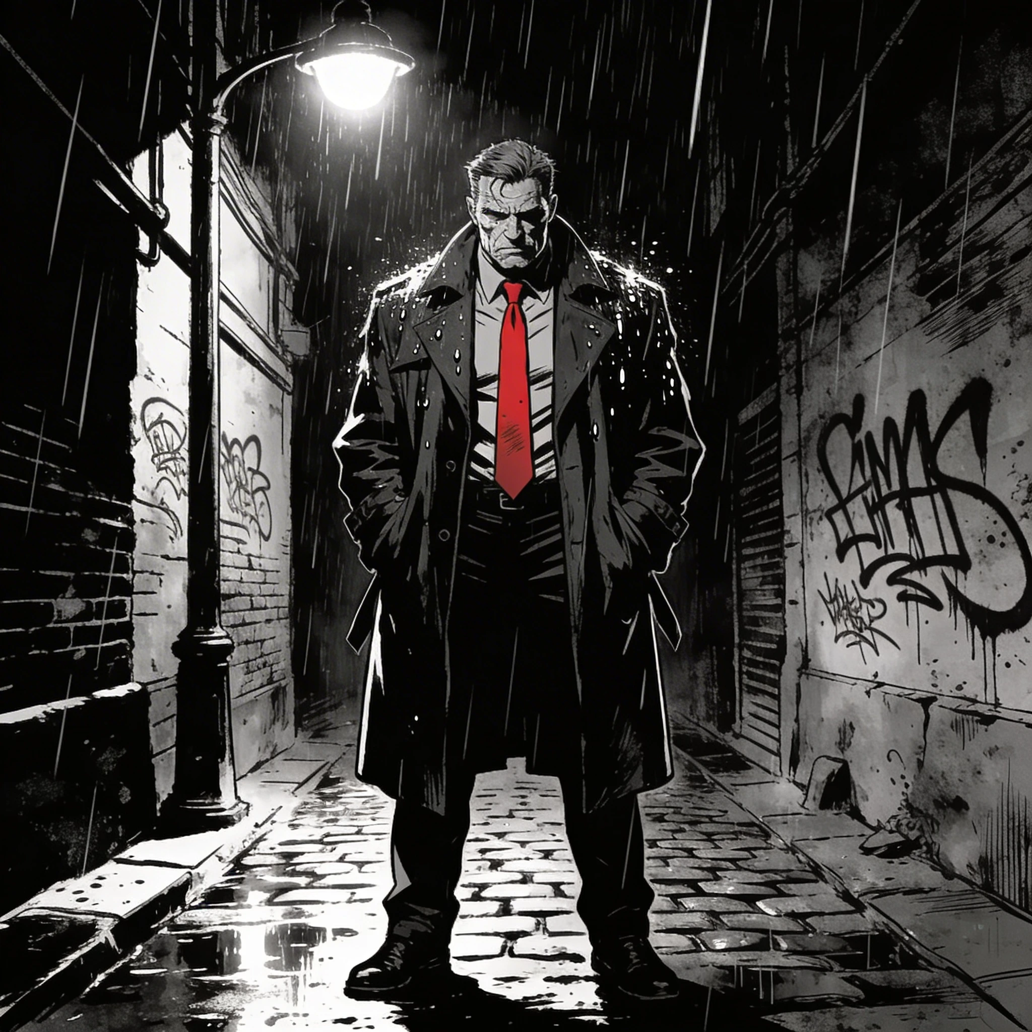 Детектив в стиле комиксов Нуар — Seedream 4.5 промт