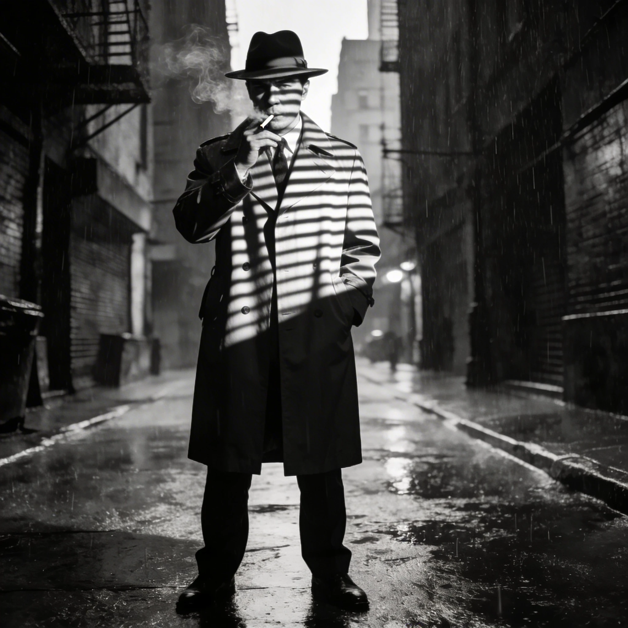 Детектив в стиле Нуар 40-х — Seedream 4.5 промт