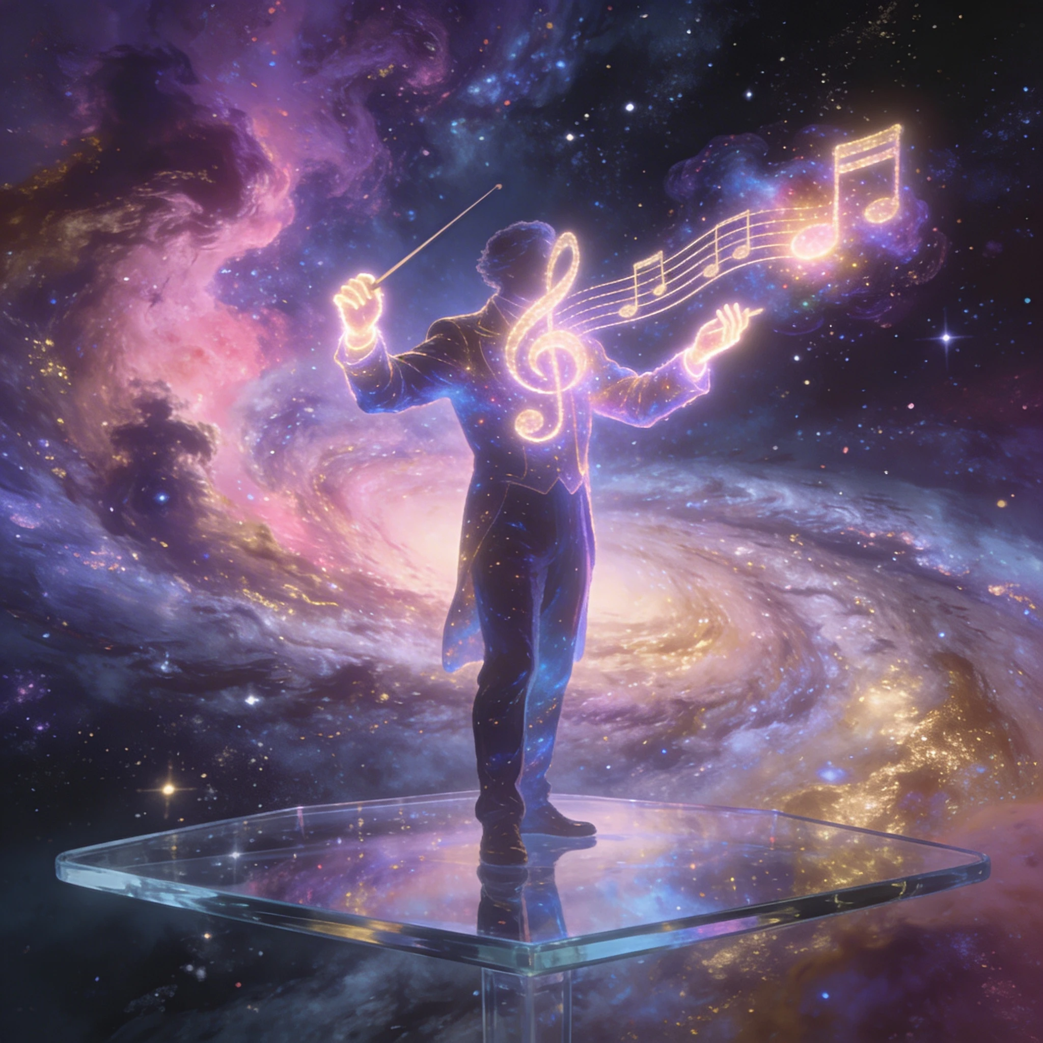 Дирижер симфонии из глубокого космоса — Seedream 4.5 промт