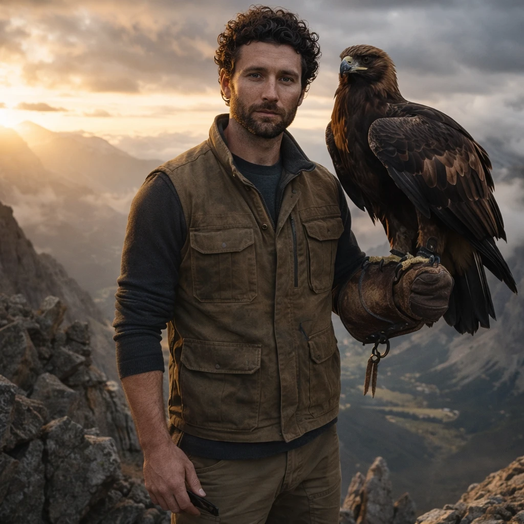 Дрессировщик соколов в горах — GPT Image 1.5 промт