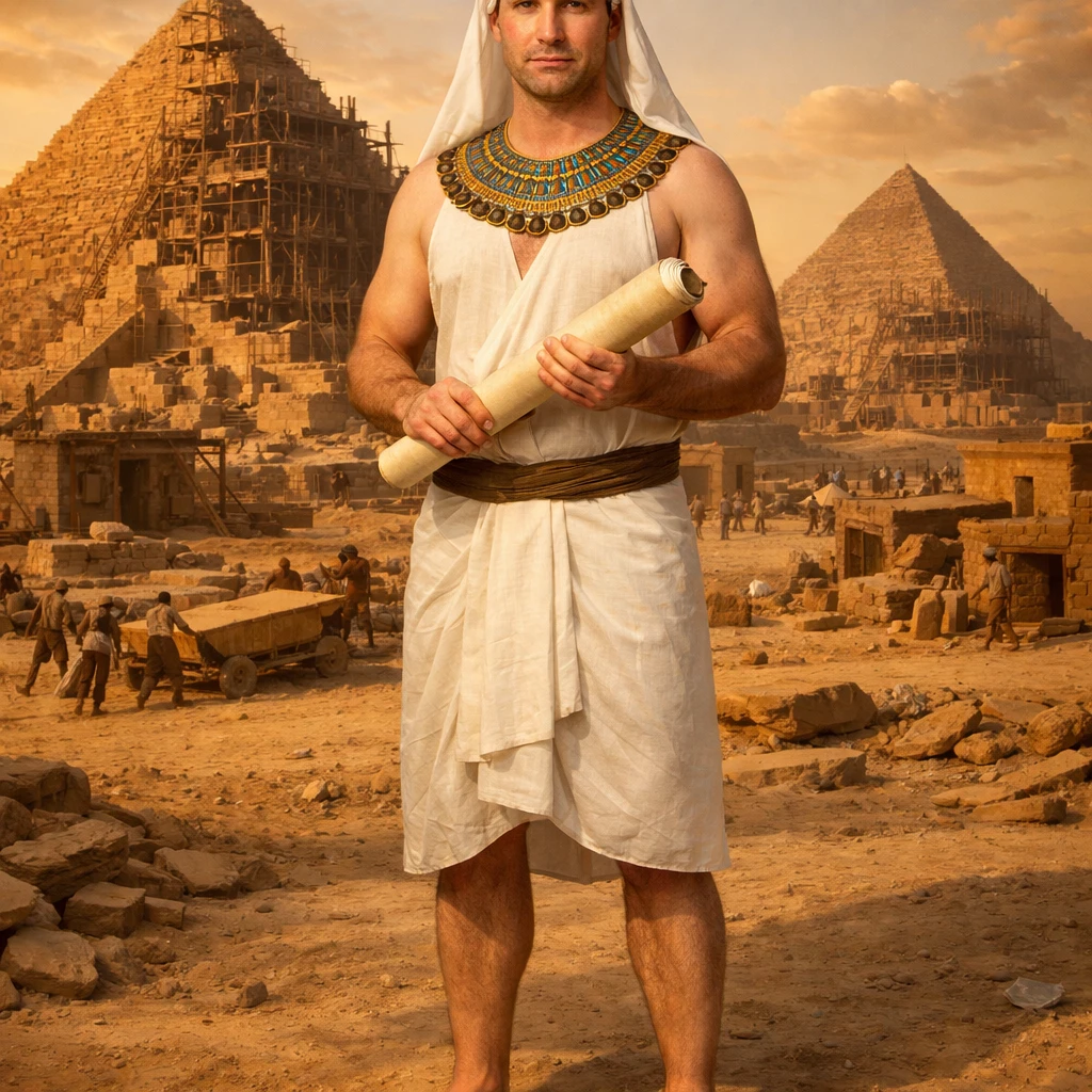 Древнеегипетский архитектор — GPT Image 1.5 промт