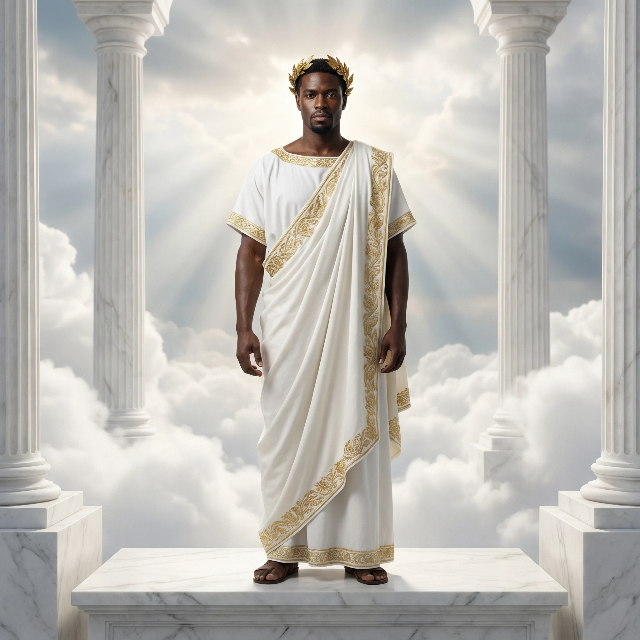 Древнегреческий бог на Олимпе — Nano Banana Pro промт