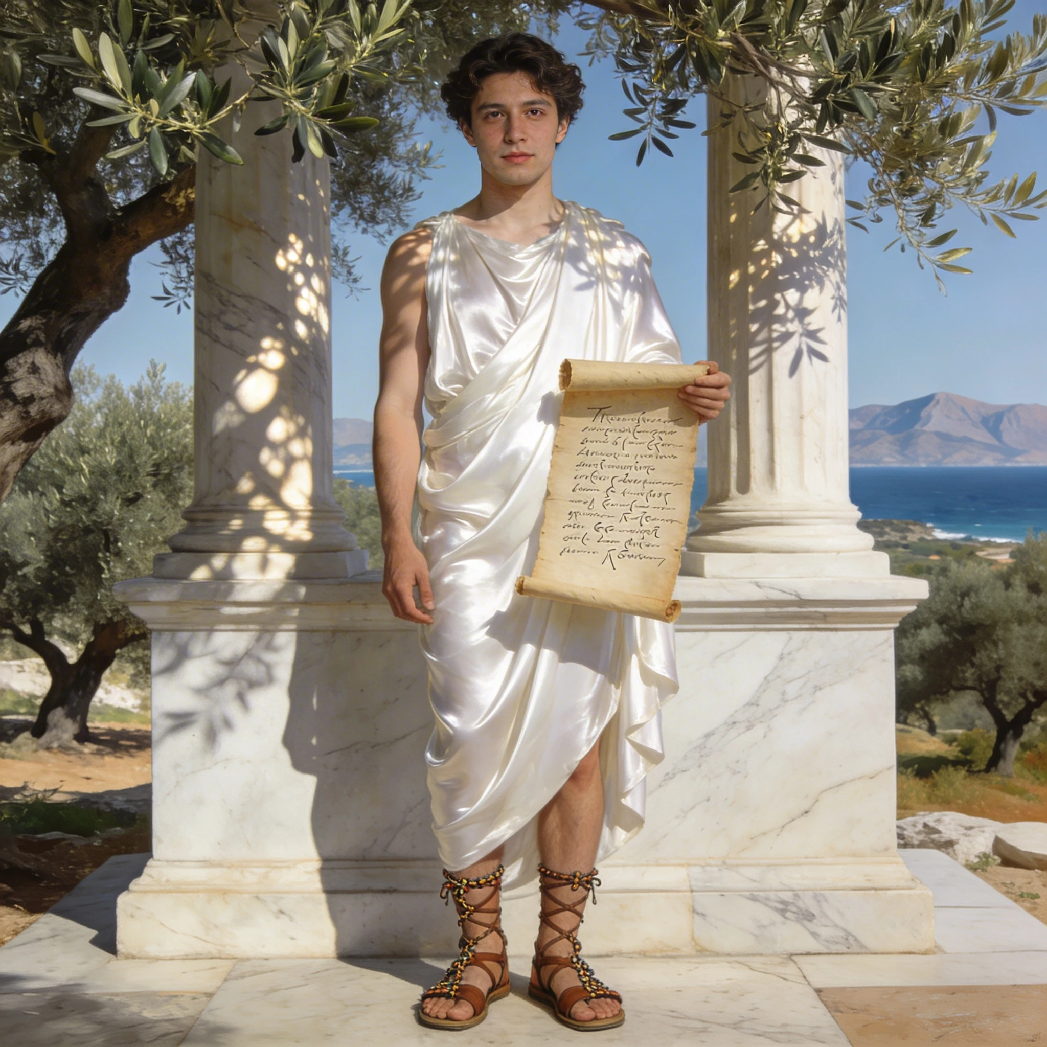 Древнегреческий философ в Афинах — Seedream 4.5 промт