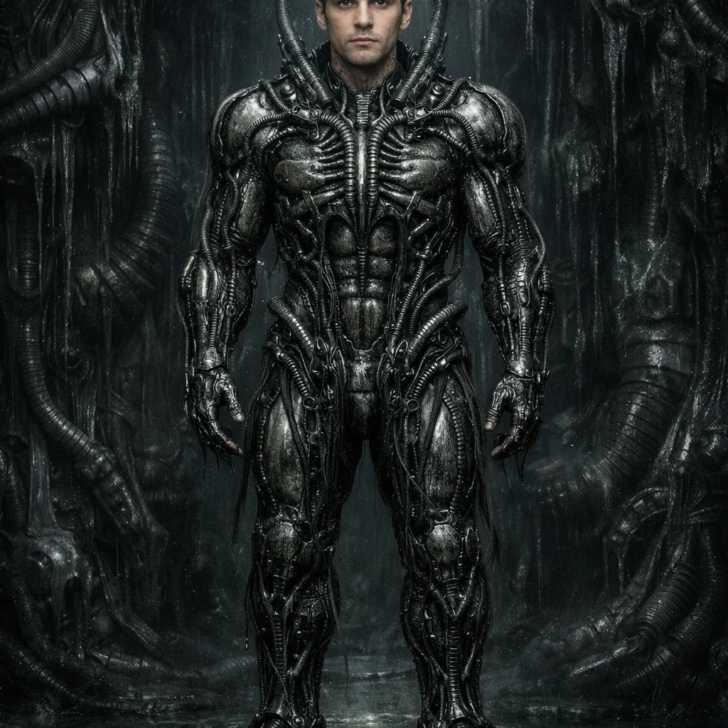 Древний ужас в стиле Ганса Гигера — GPT Image 1.5 промт