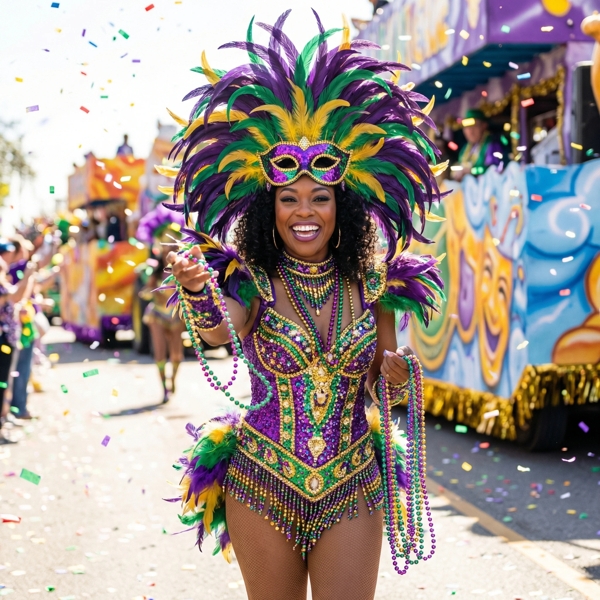Дух карнавала Марди Гра — Nano Banana Pro промт