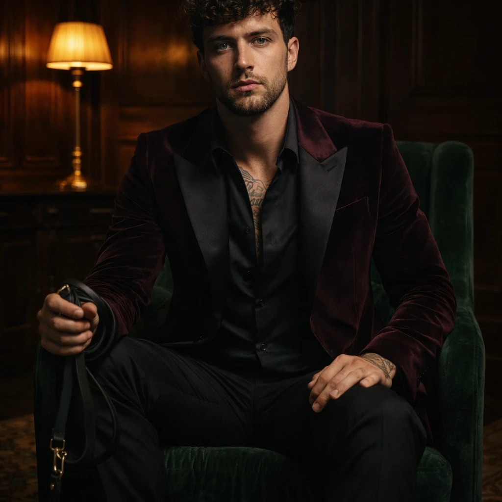 Эдиториал с доберманом: Нуарный шик — GPT Image 1.5 промт