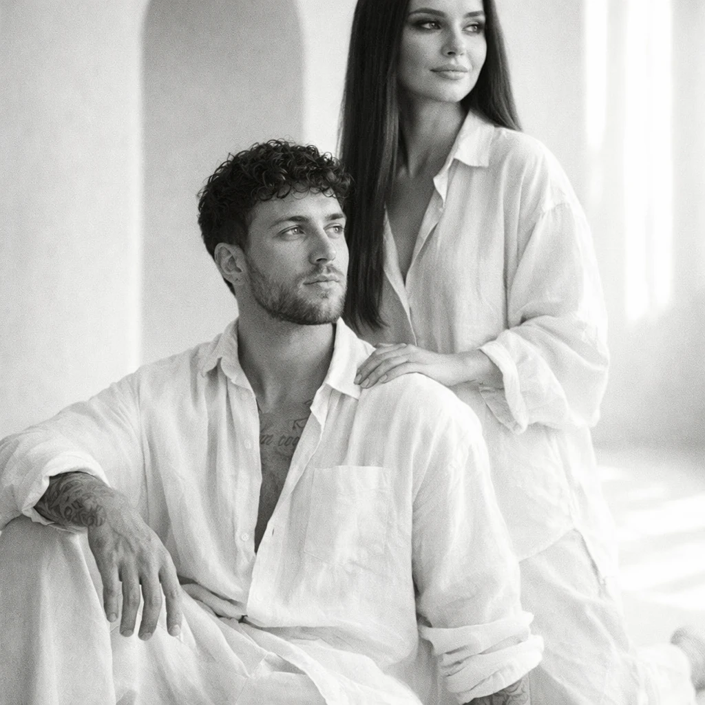 Эфирный минимализм: Дуэт — GPT Image 1.5 промт