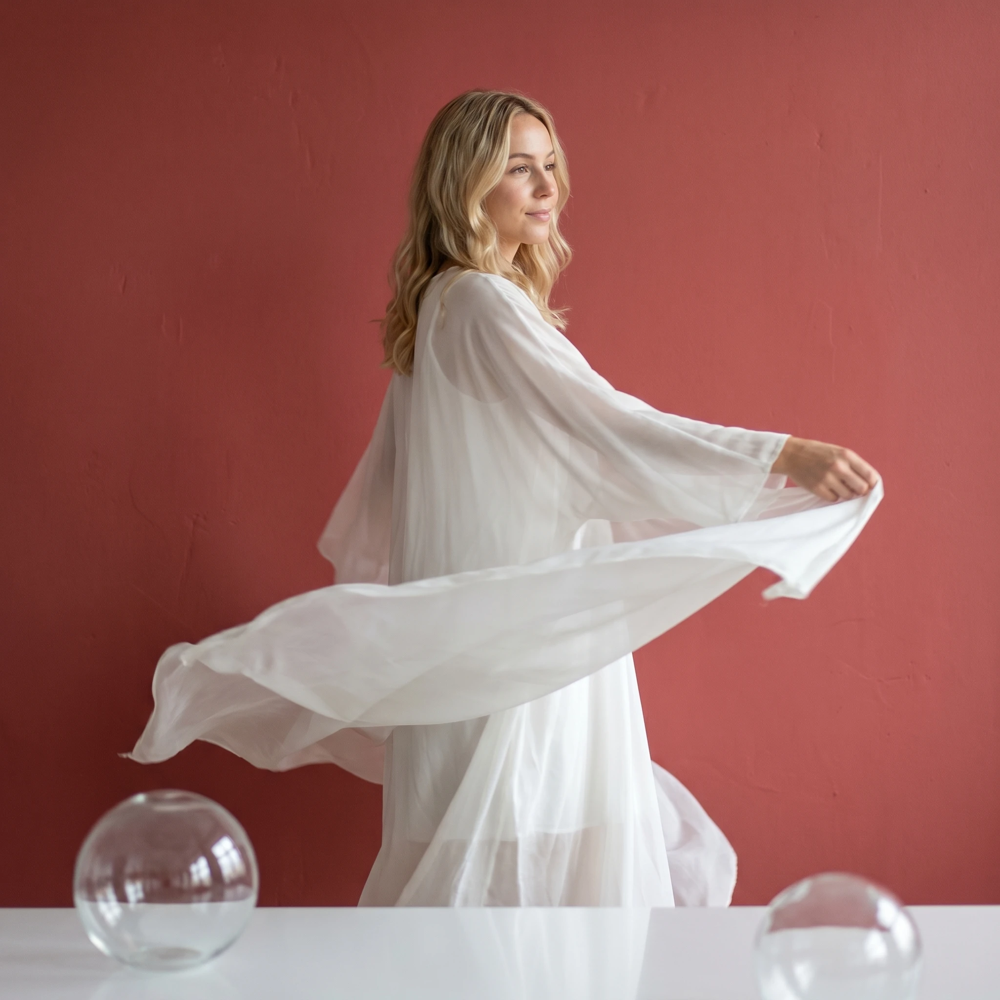 Эфирный минимализм: Поток Шелка — Nano Banana Pro промт