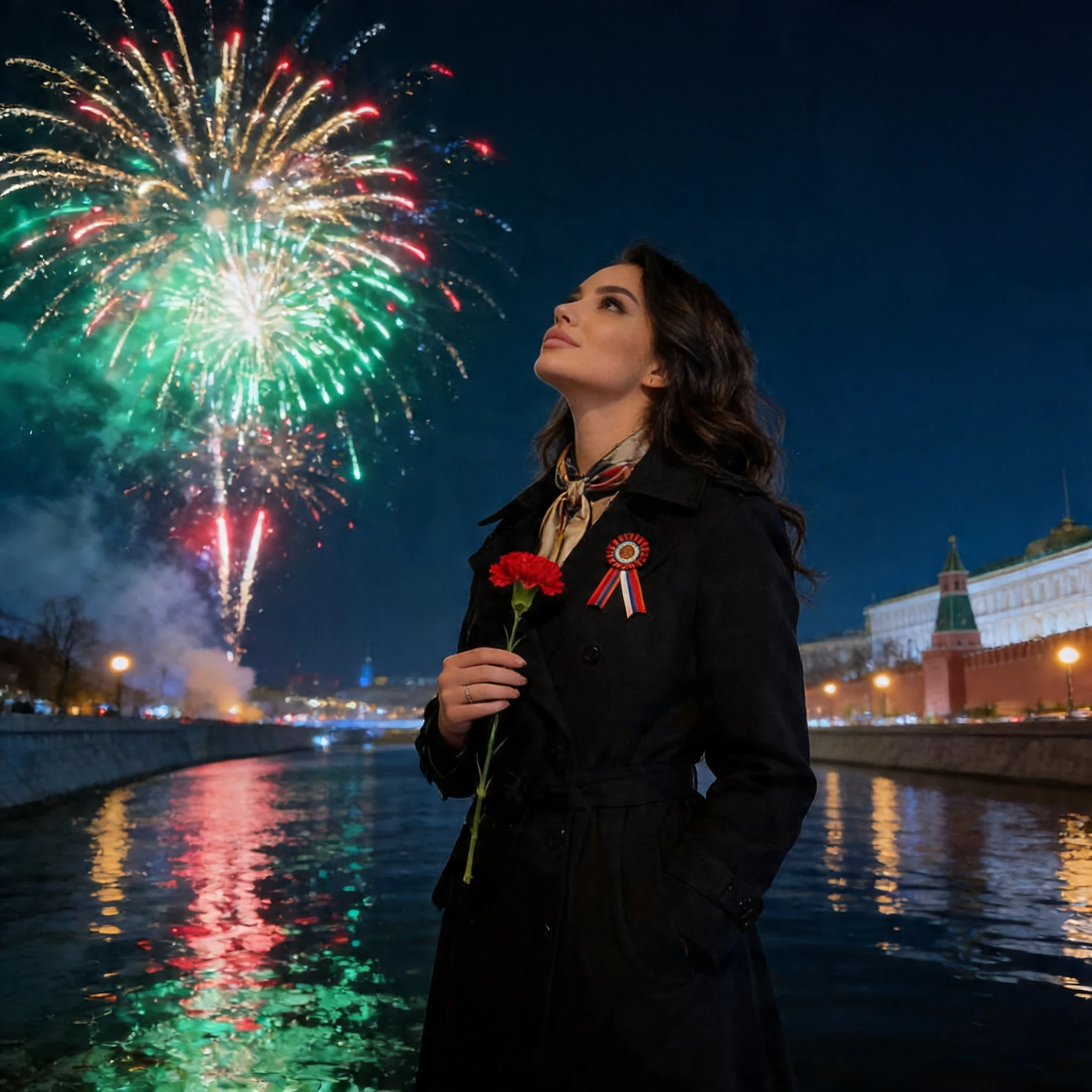 Эхо Победы: Салют над Набережной — Seedream 4.5 промт