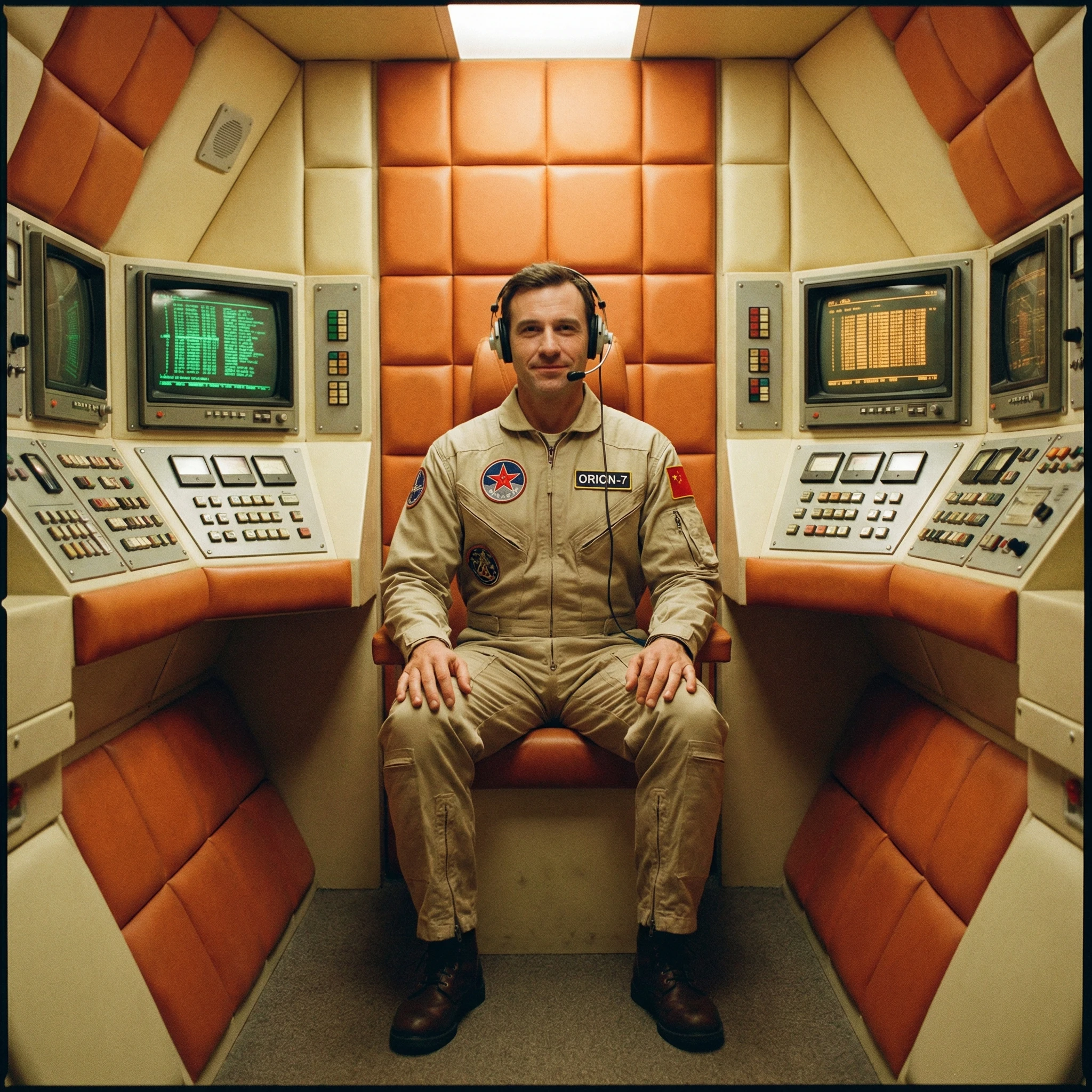 Экипаж космической станции 70-х — Nano Banana Pro промт