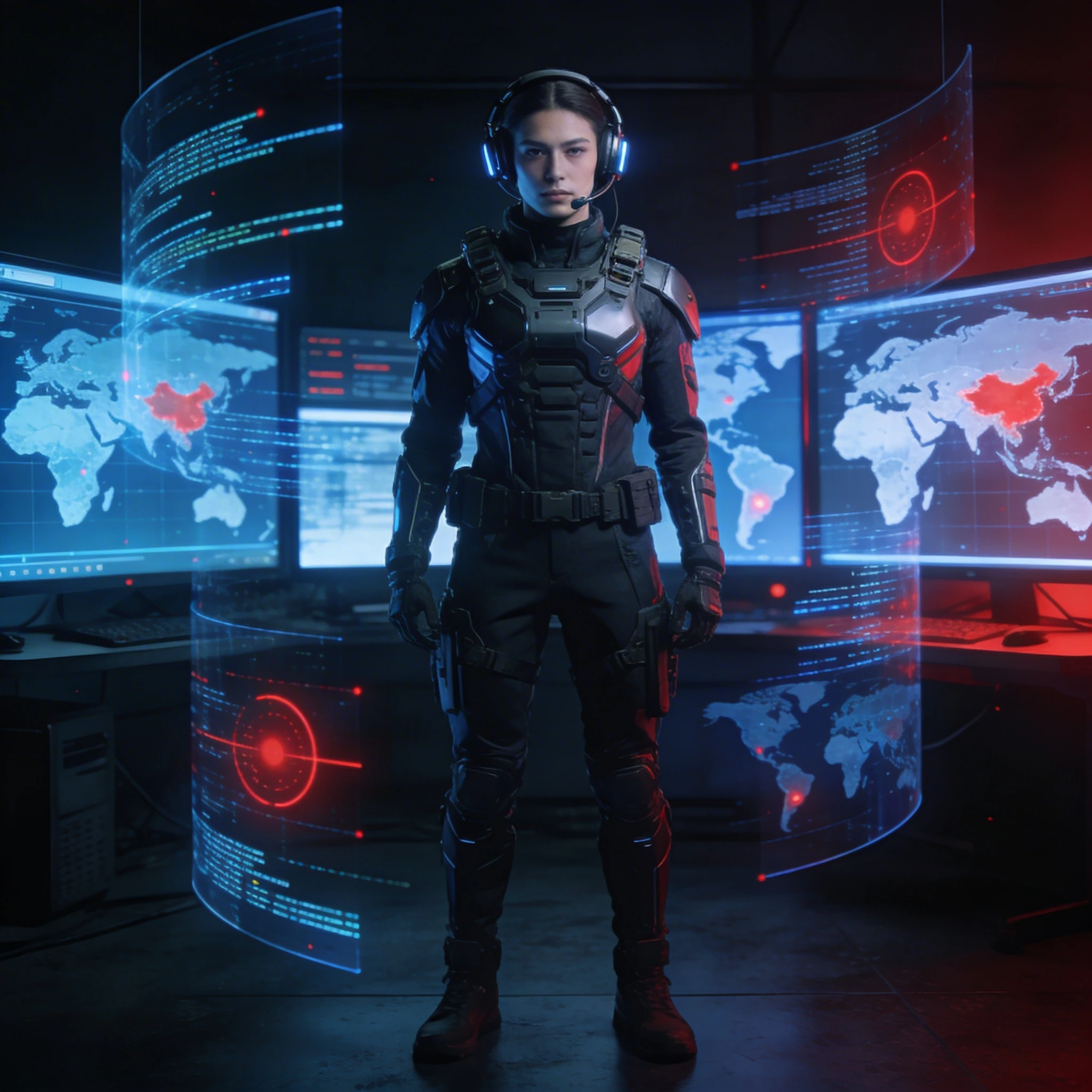 Эксперт по кибербезопасности: Командный центр — Seedream 4.5 промт