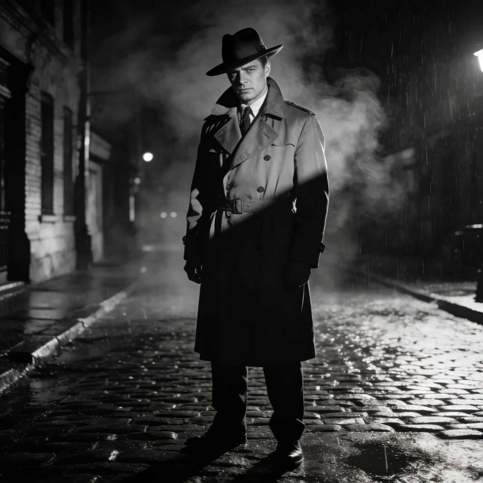 Элегантный детектив в стиле Нуар 1940-х — Seedream 4.5 промт