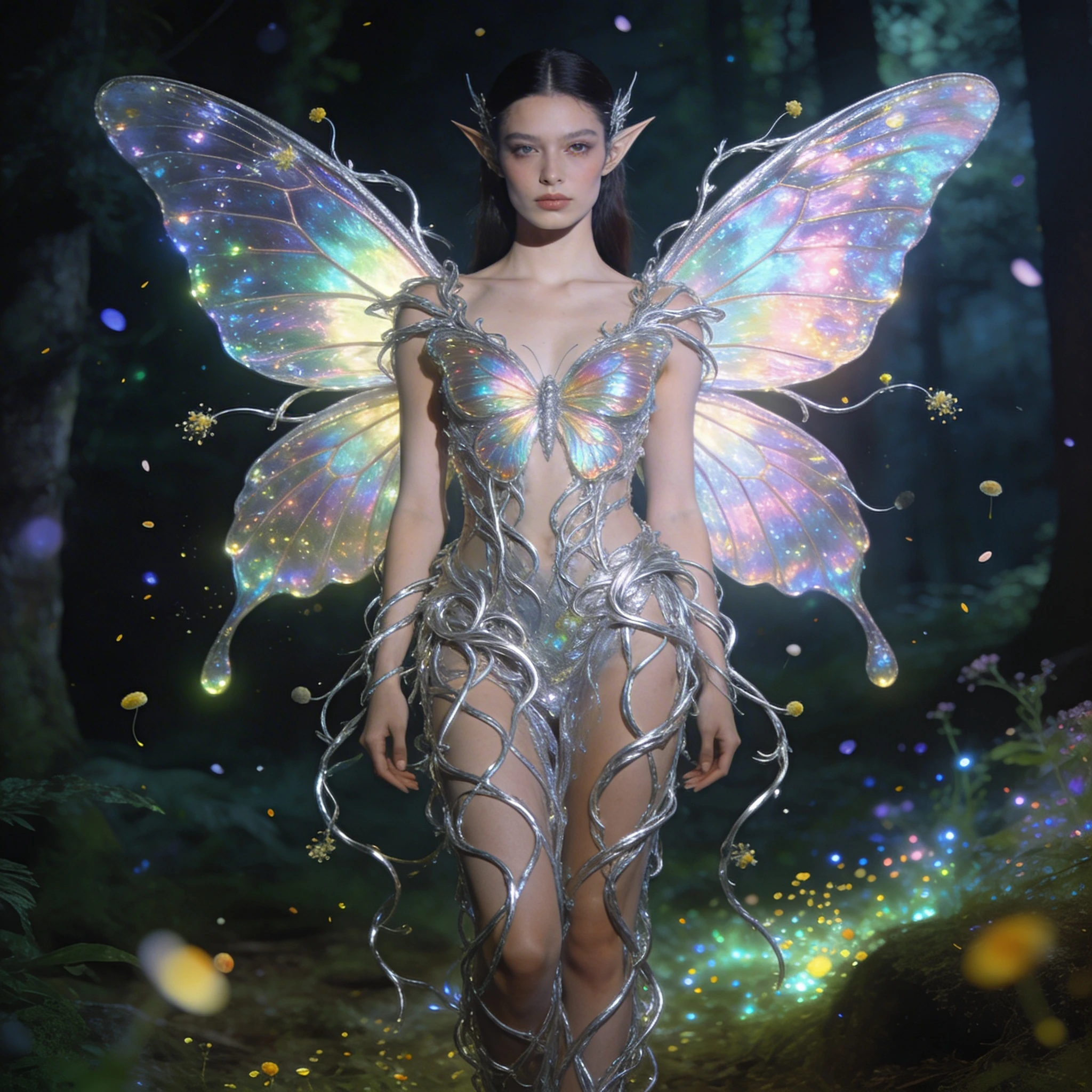 Эльфийский кутюрье в лесу — Seedream 4.5 промт