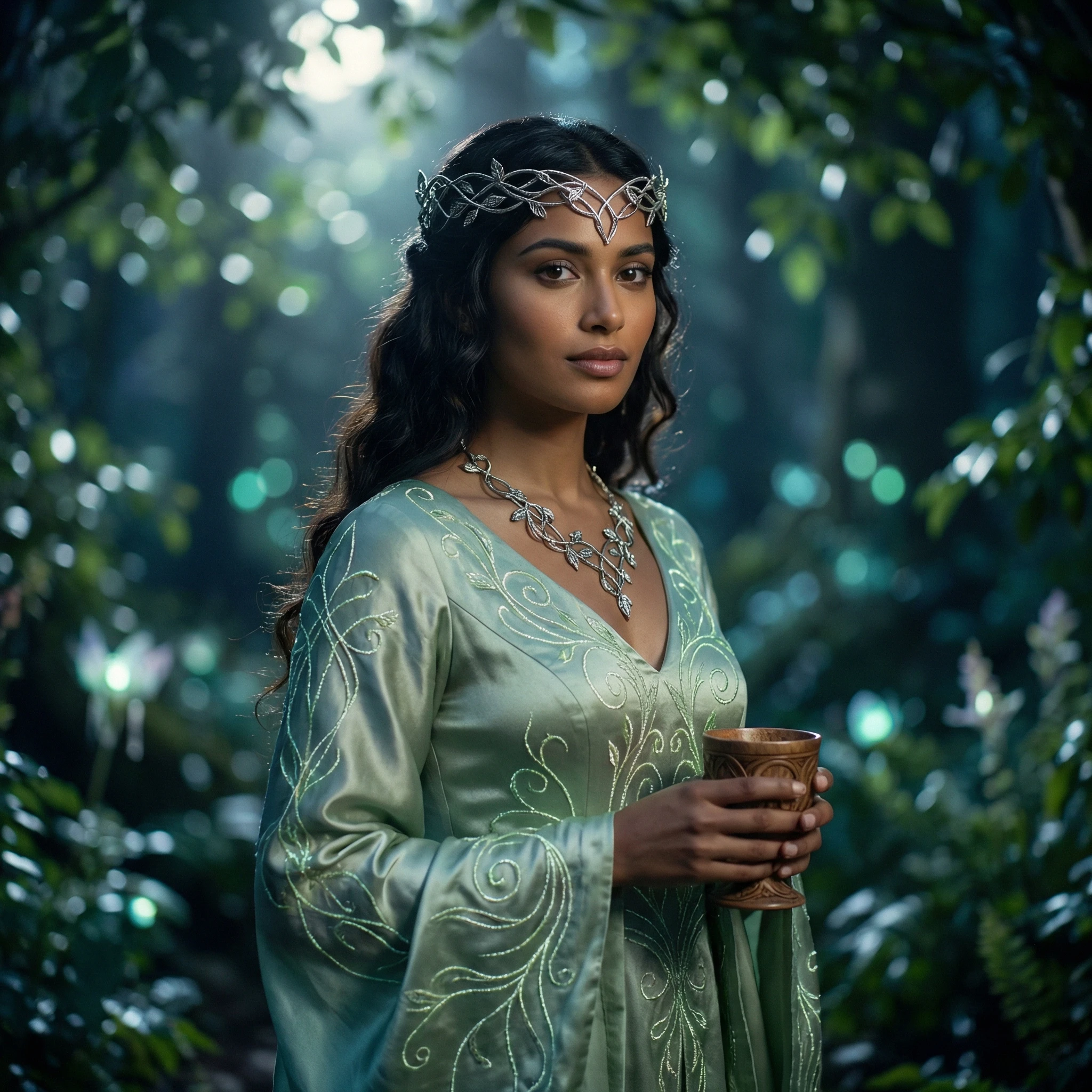 Эльфийский свадебный обряд — Nano Banana Pro промт