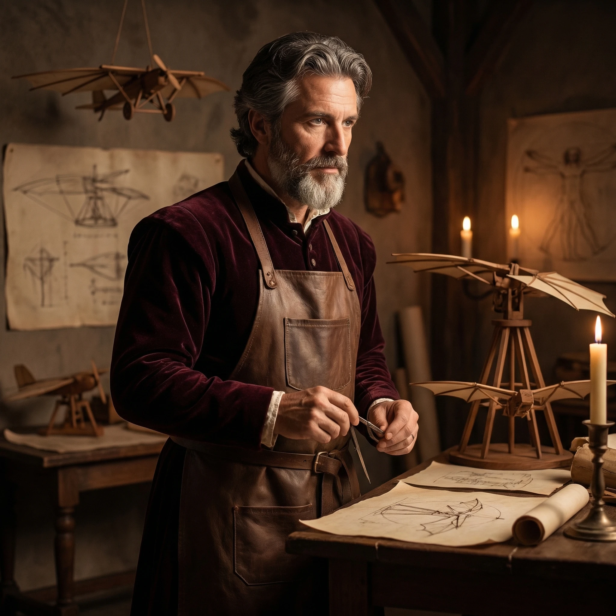 Эпоха Ренессанса: Изобретатель — Nano Banana Pro промт