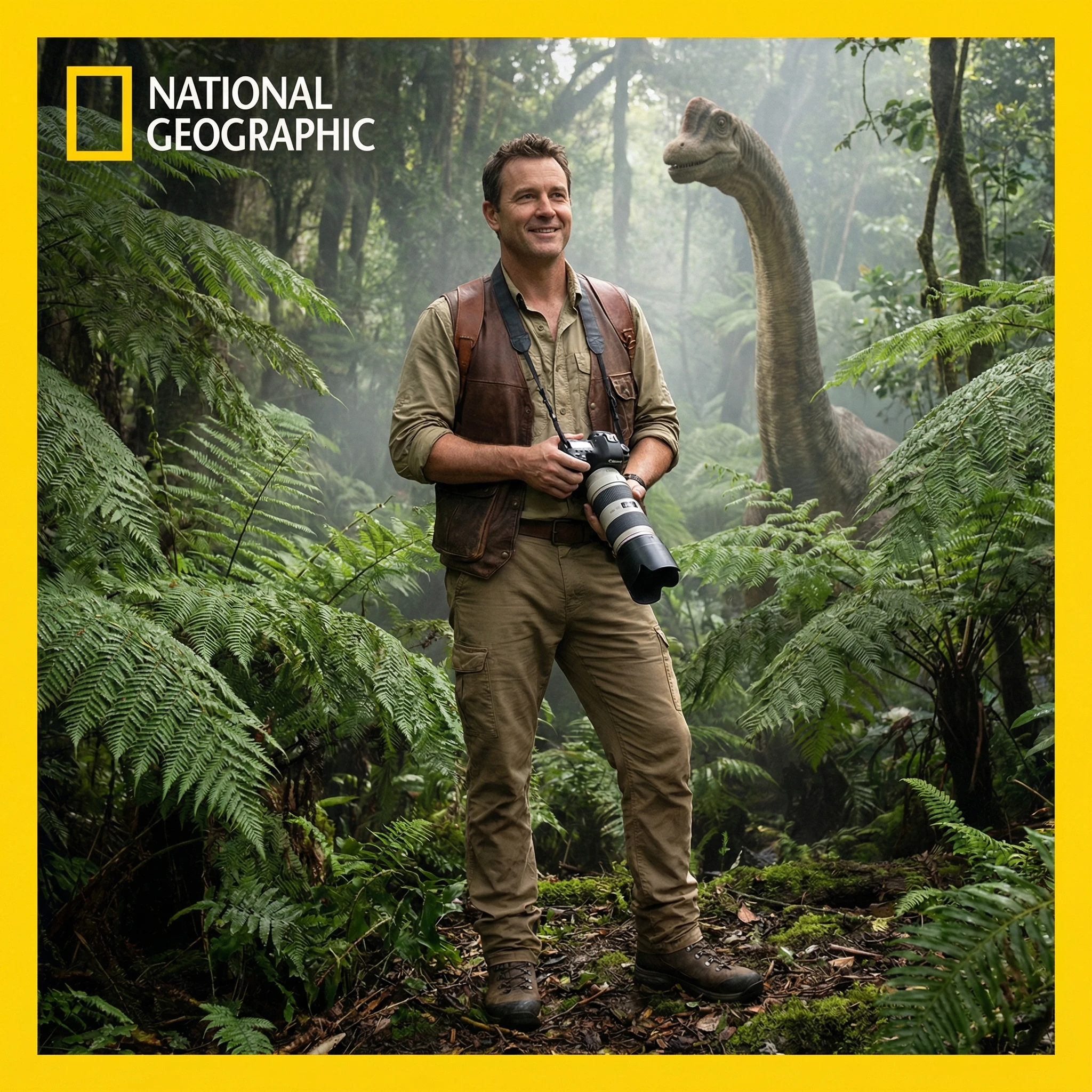 Эра юрского периода: Фотограф дикой природы — Nano Banana Pro промт