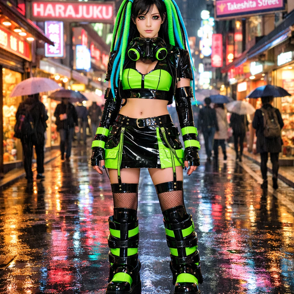 Эстетика 'Cyber-Goth' в Токио — GPT Image 1.5 промт