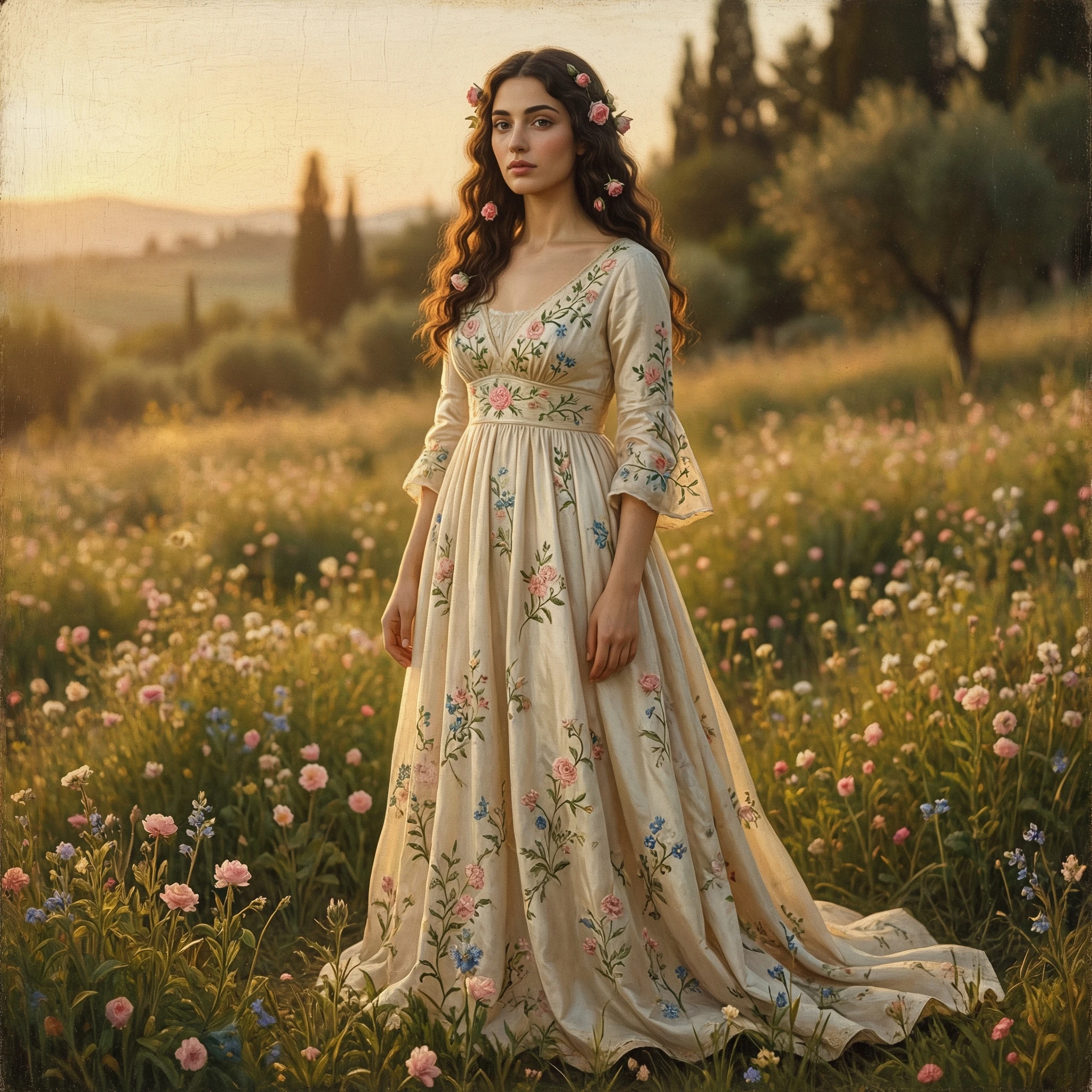 Эстетика итальянского Ренессанса Flora — Nano Banana Pro промт