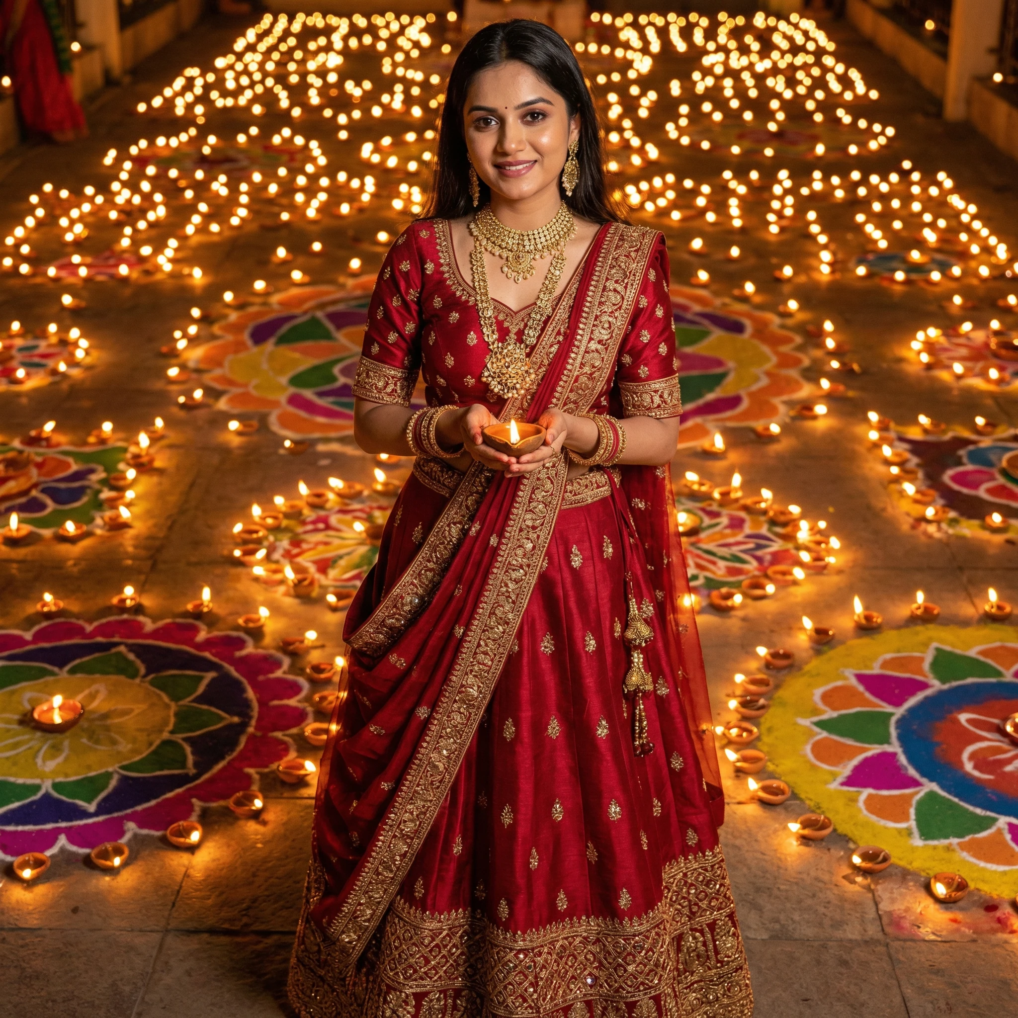 Эстетика праздника Дивали — Nano Banana Pro промт