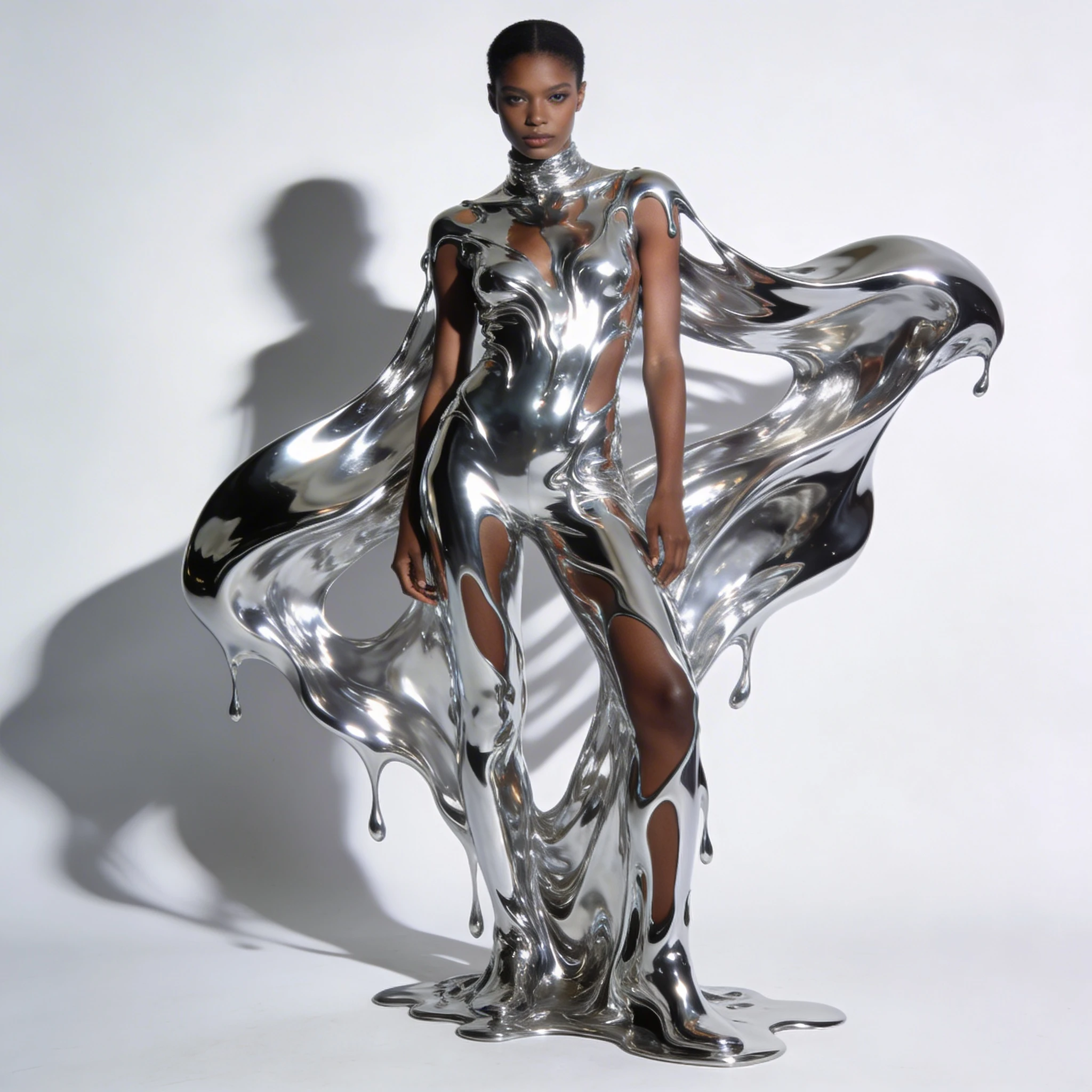 Фэшн-образ «Жидкий Металл» — Seedream 4.5 промт